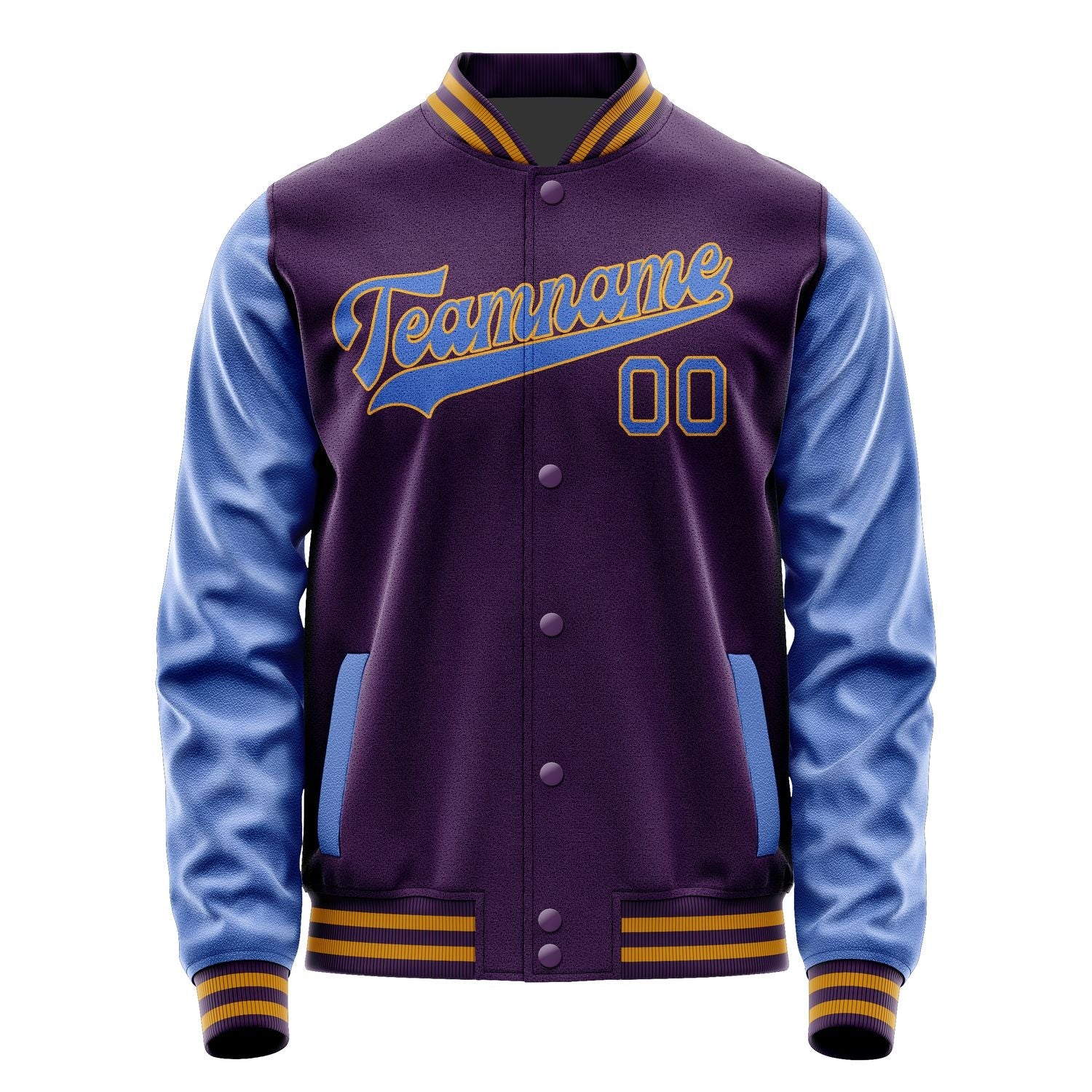 Custom Purple Sky Blue Jacket JA0707090719B31909