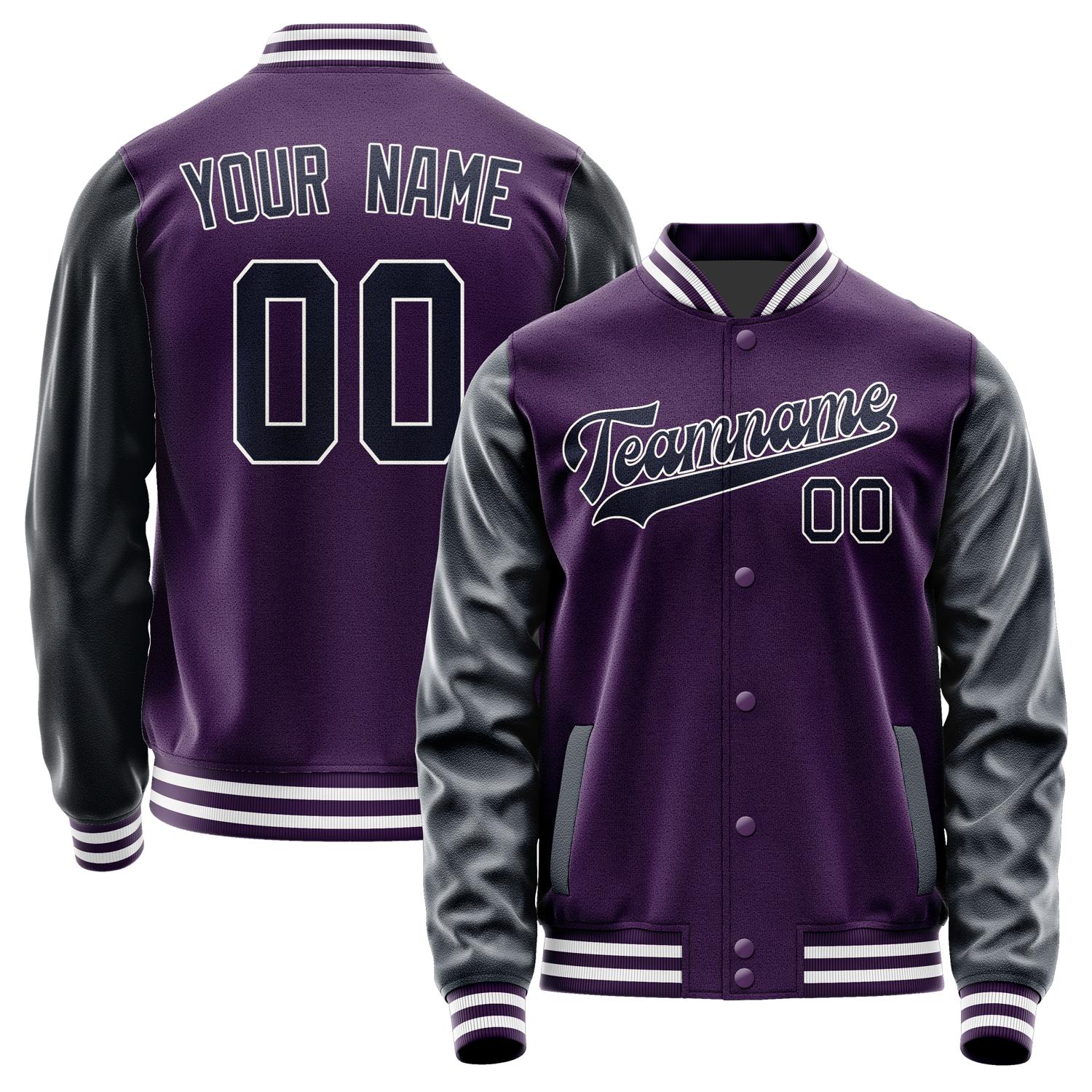 Custom Purple Navy Jacket JA0707110718B31811