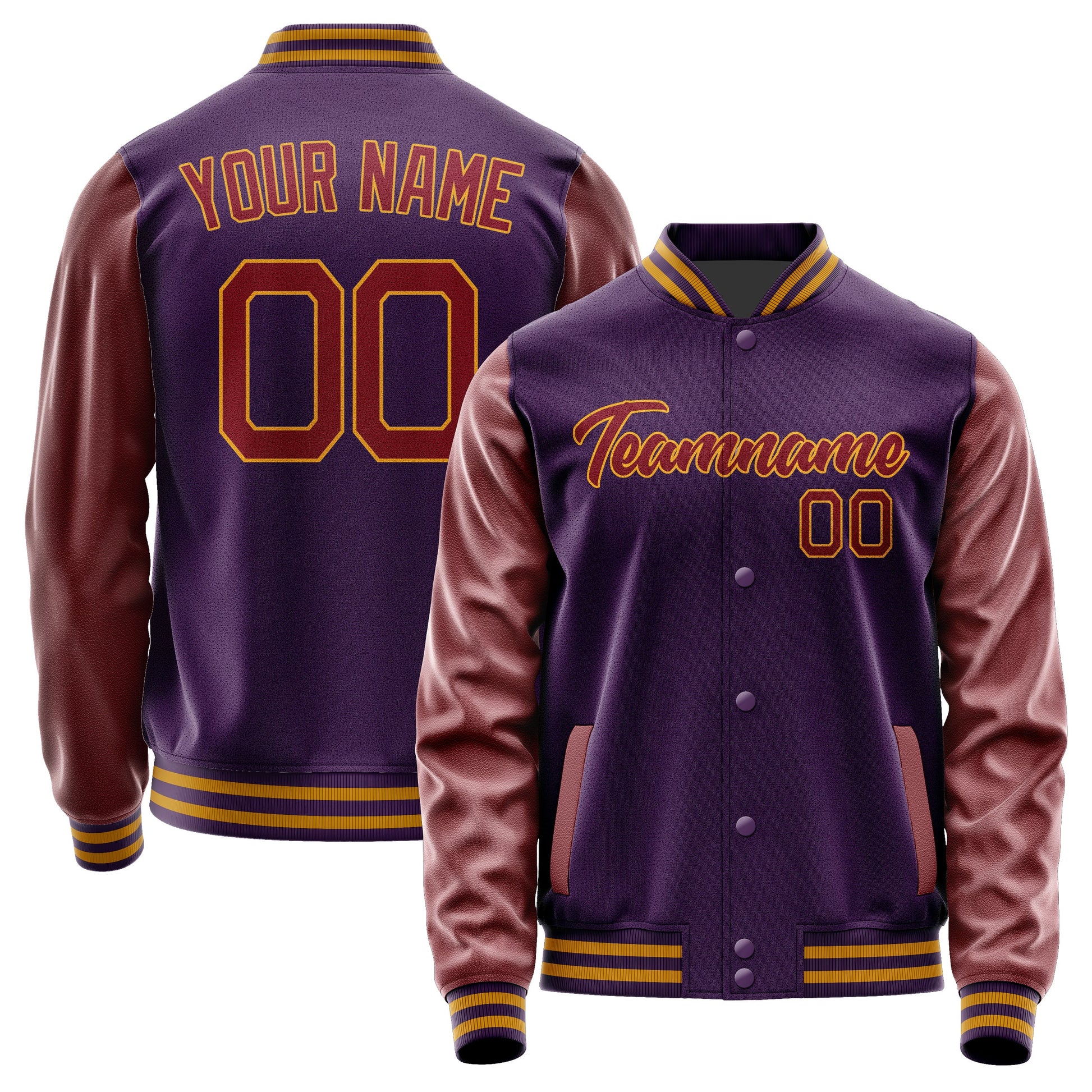 Custom Purple Crimson Red Jacket JA0707150719B21915