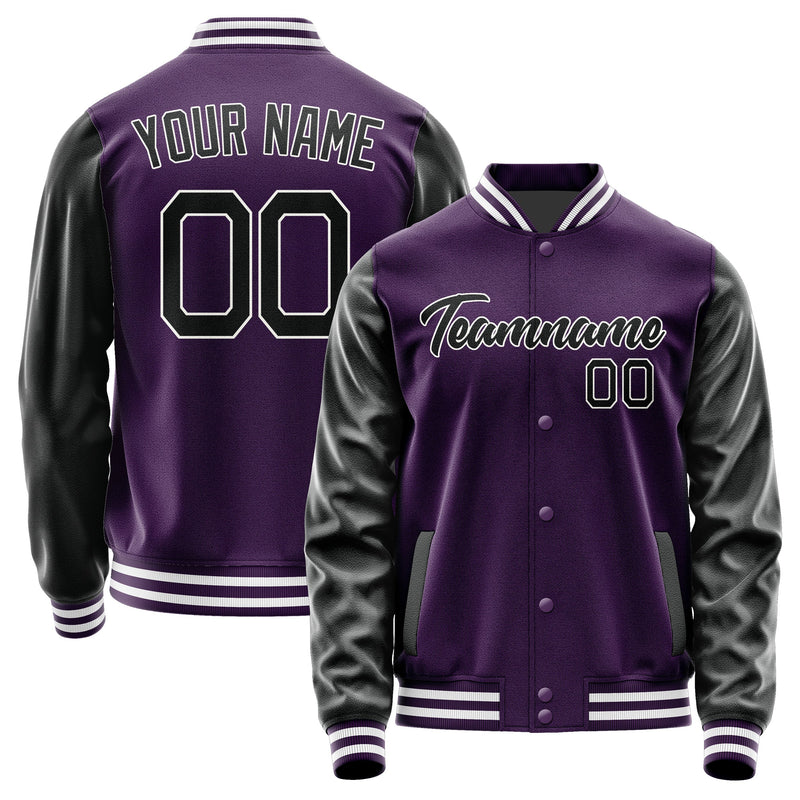 Custom Purple Black Jacket JA0707170718B21817