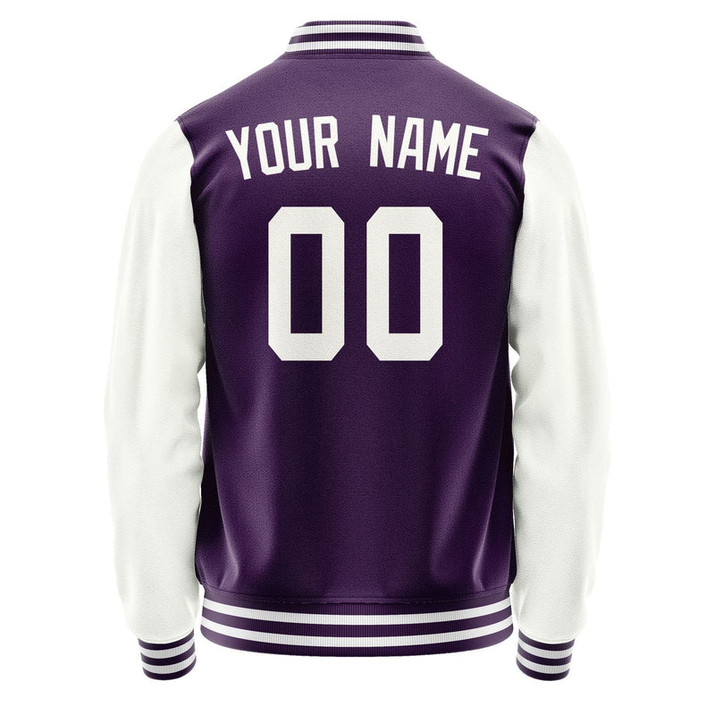 Custom Purple White Jacket JA0707180718B31818