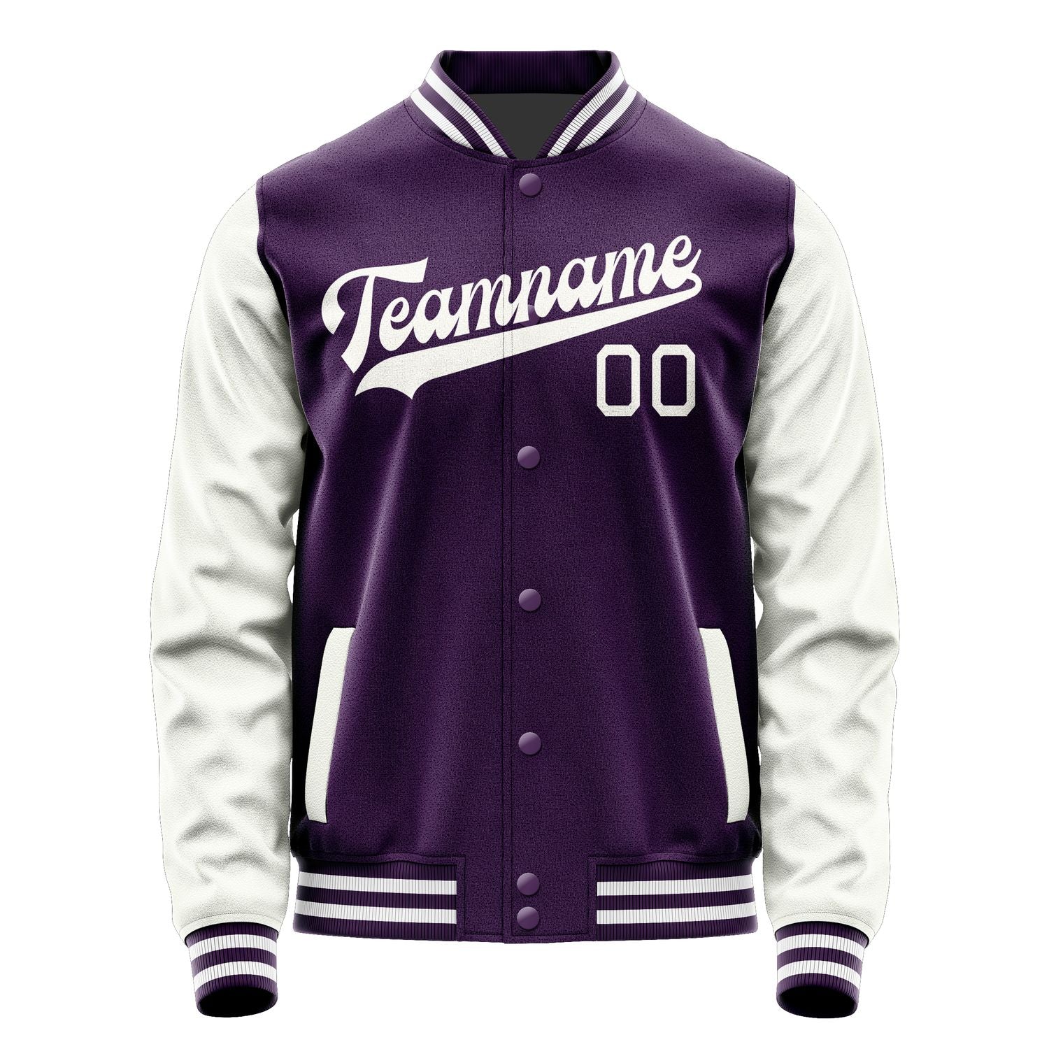 Custom Purple White Jacket JA0707180718B31818