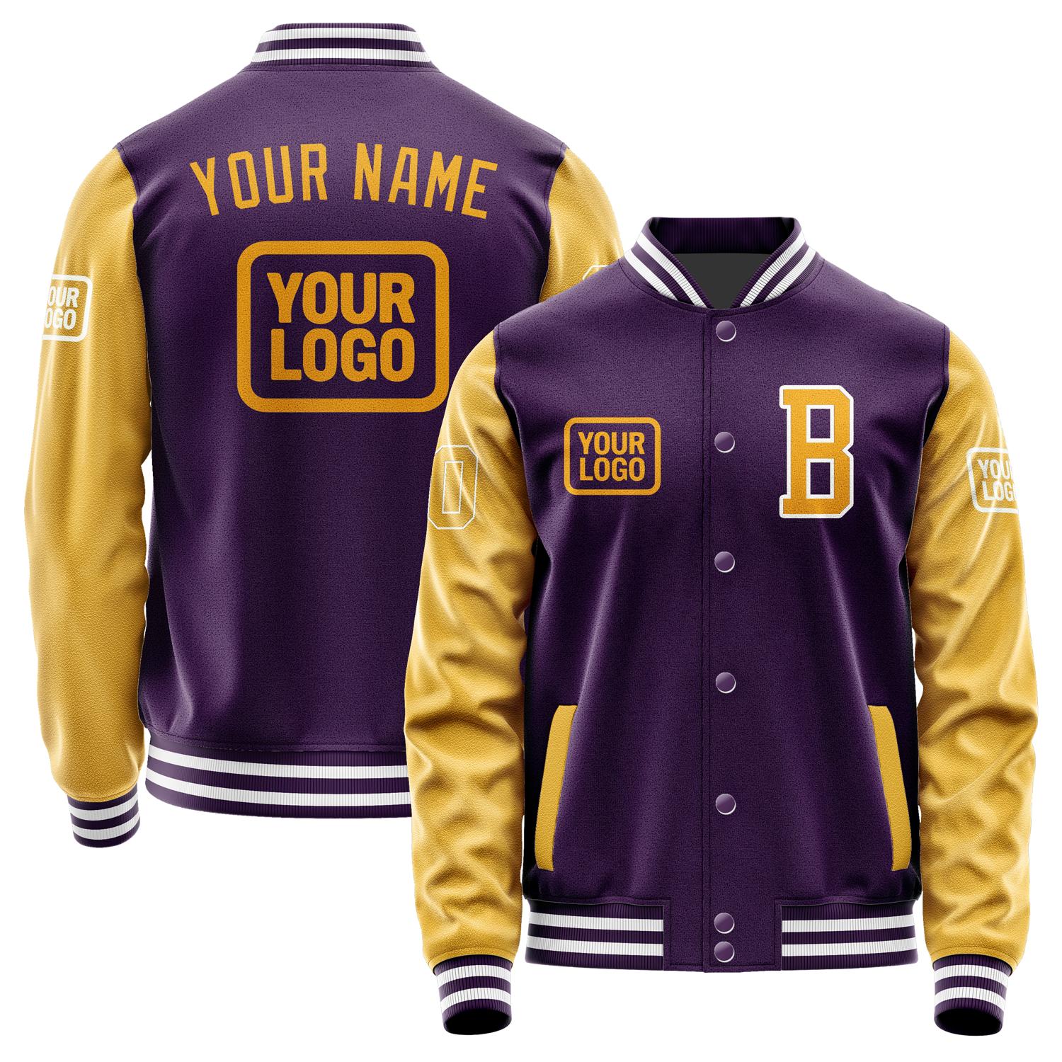 Custom Purple Yellow Jacket JA070719071818191918