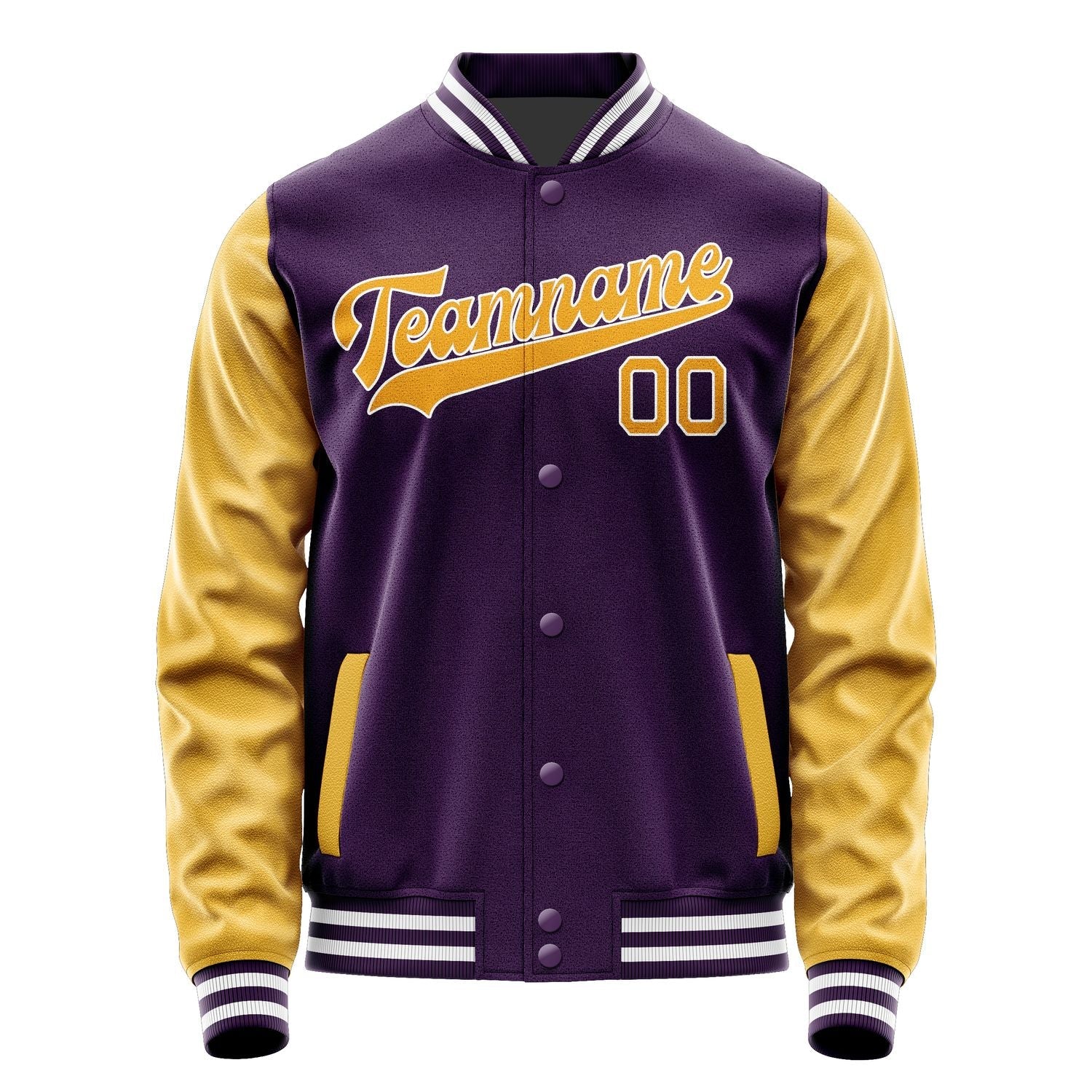 Custom Purple Yellow Jacket JA0707190718B31819