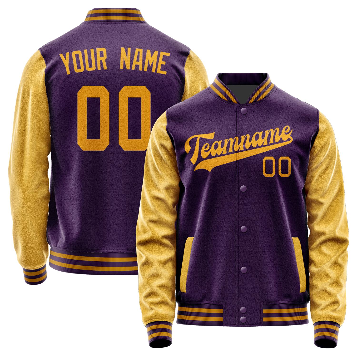 Custom Purple Yellow Jacket JA0707190719B31919
