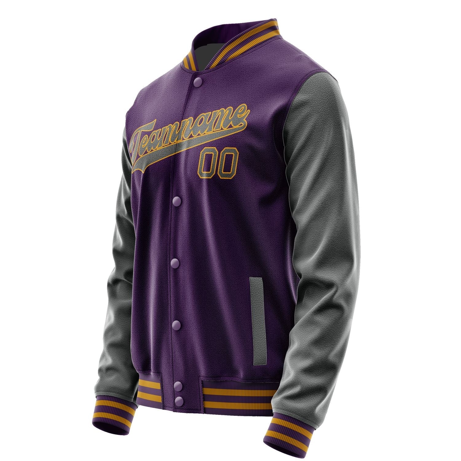 Custom Purple Dark Grey Jacket JA0707200719B31920