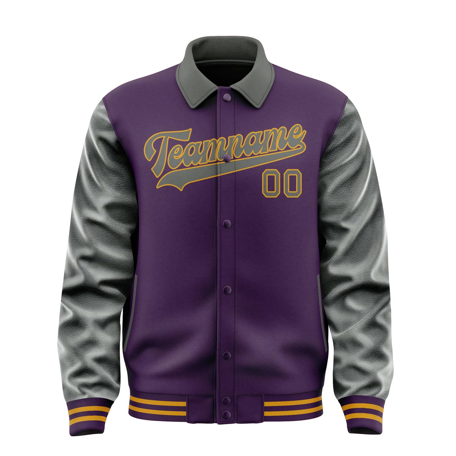 Custom Purple Dark Grey Jacket