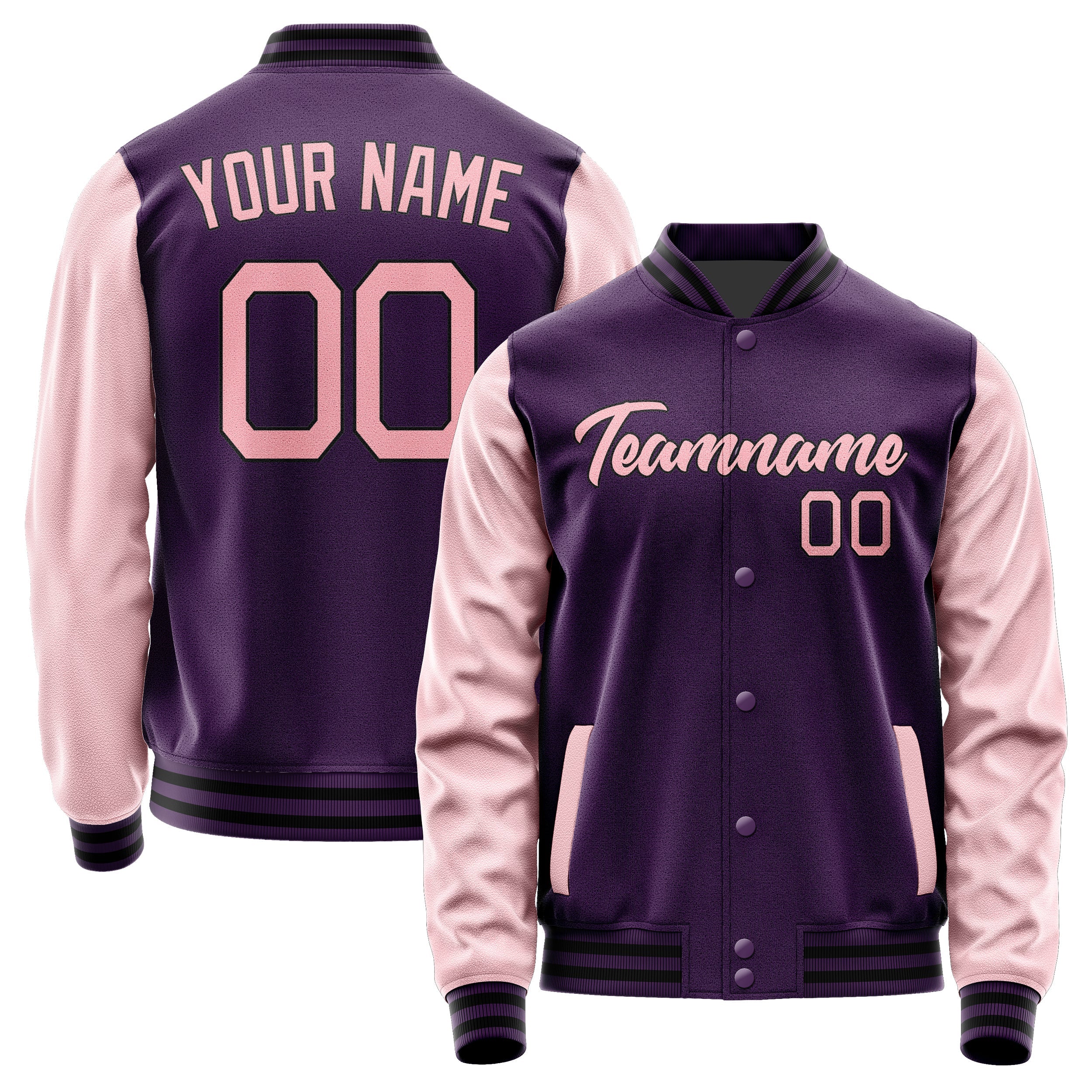 Custom Purple Light Pink Jacket JA0707210717B21721