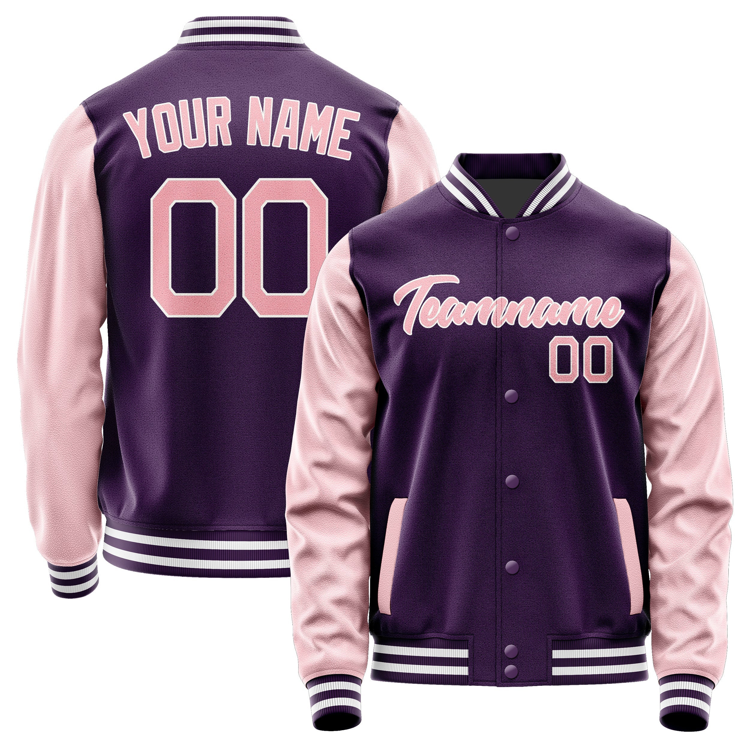 Custom Purple Light Pink Jacket JA0707210718B21821