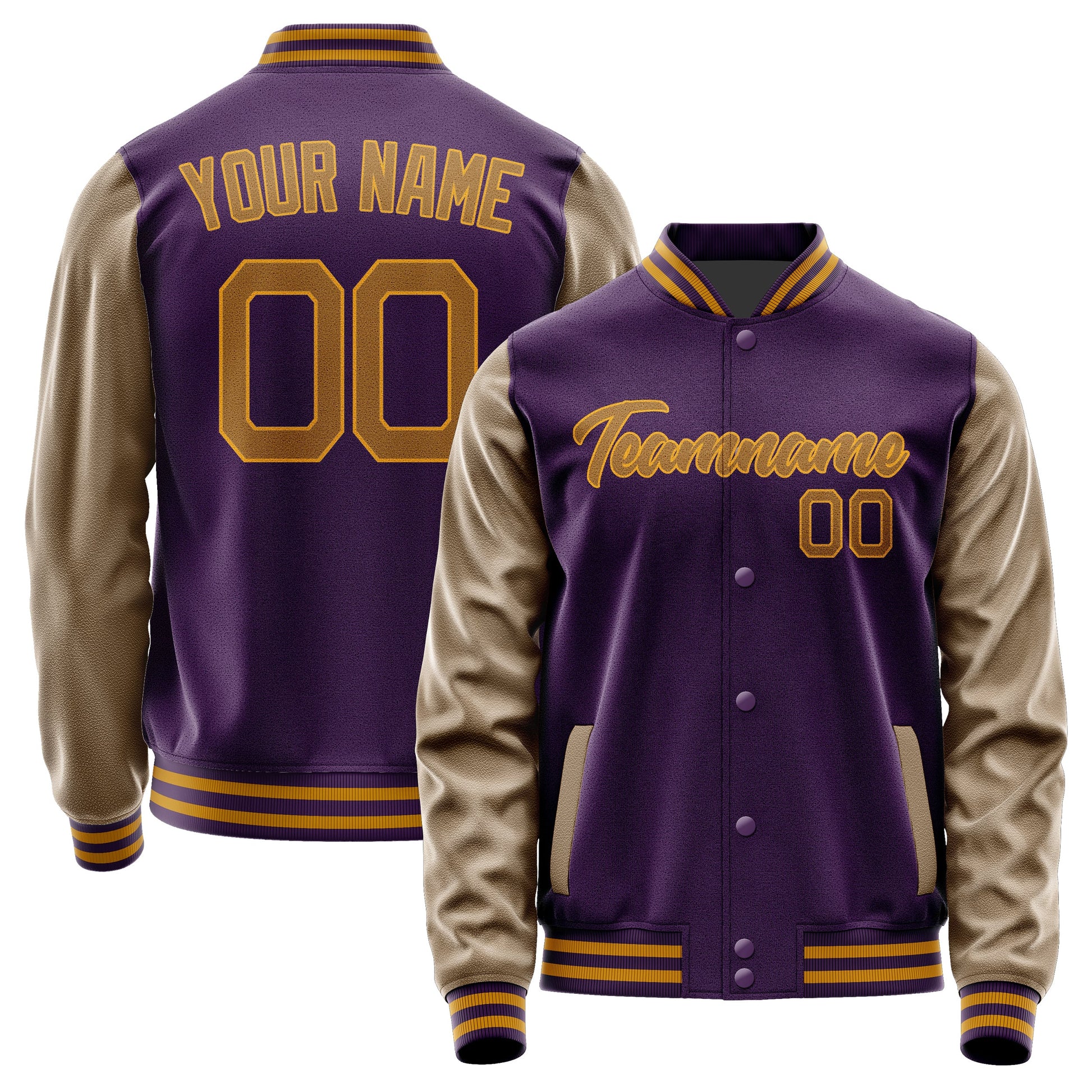 Custom Purple Khaki Jacket JA0707220719B21922
