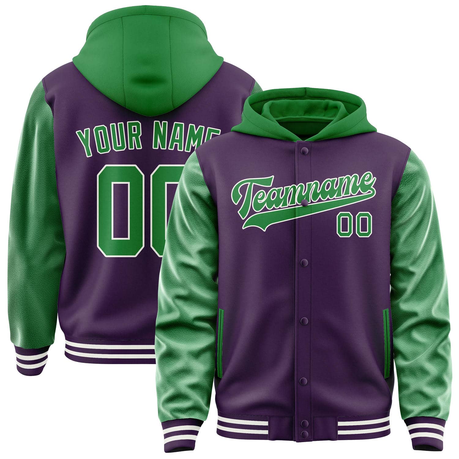 Custom Purple Emerald Green Jacket