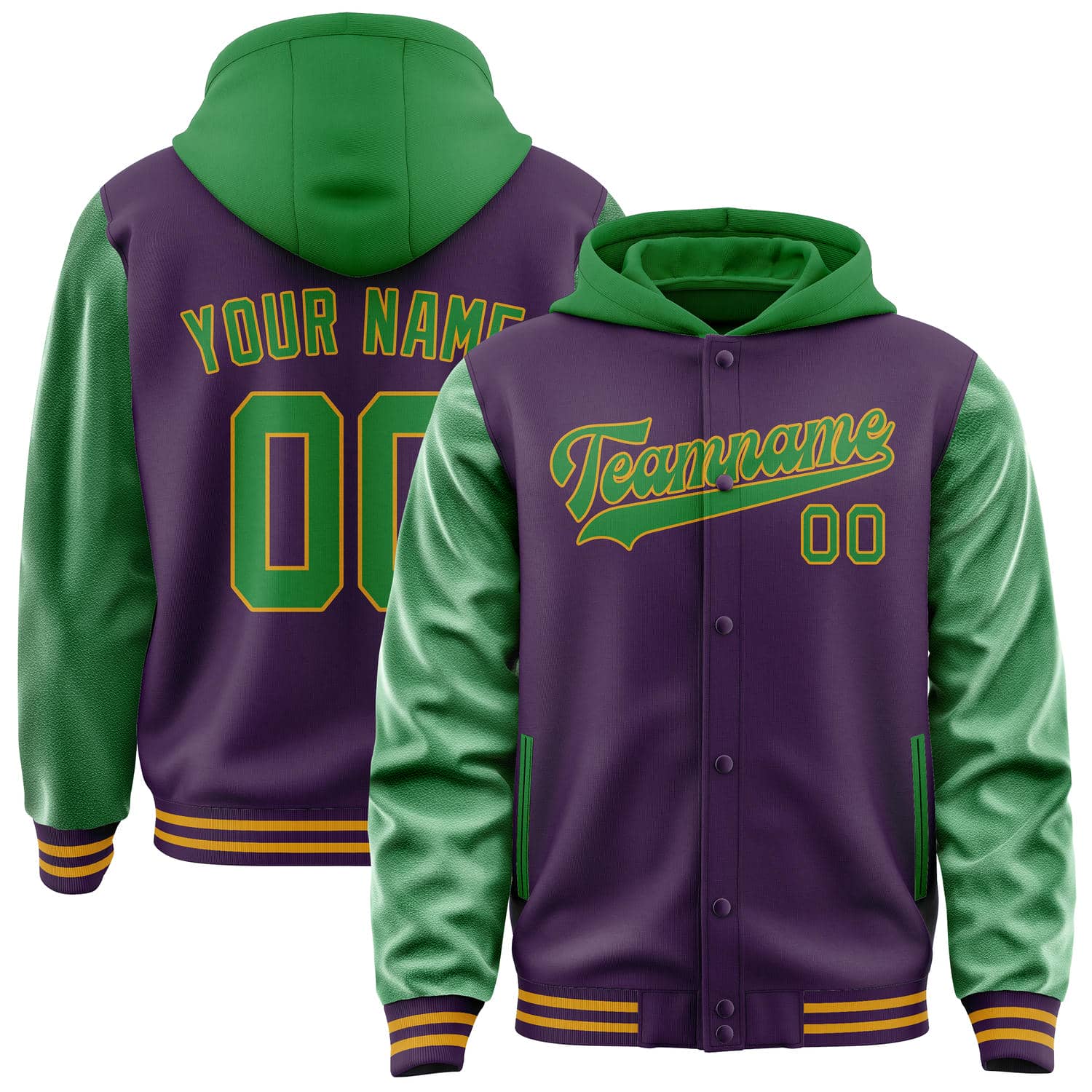 Custom Purple Emerald Green Jacket