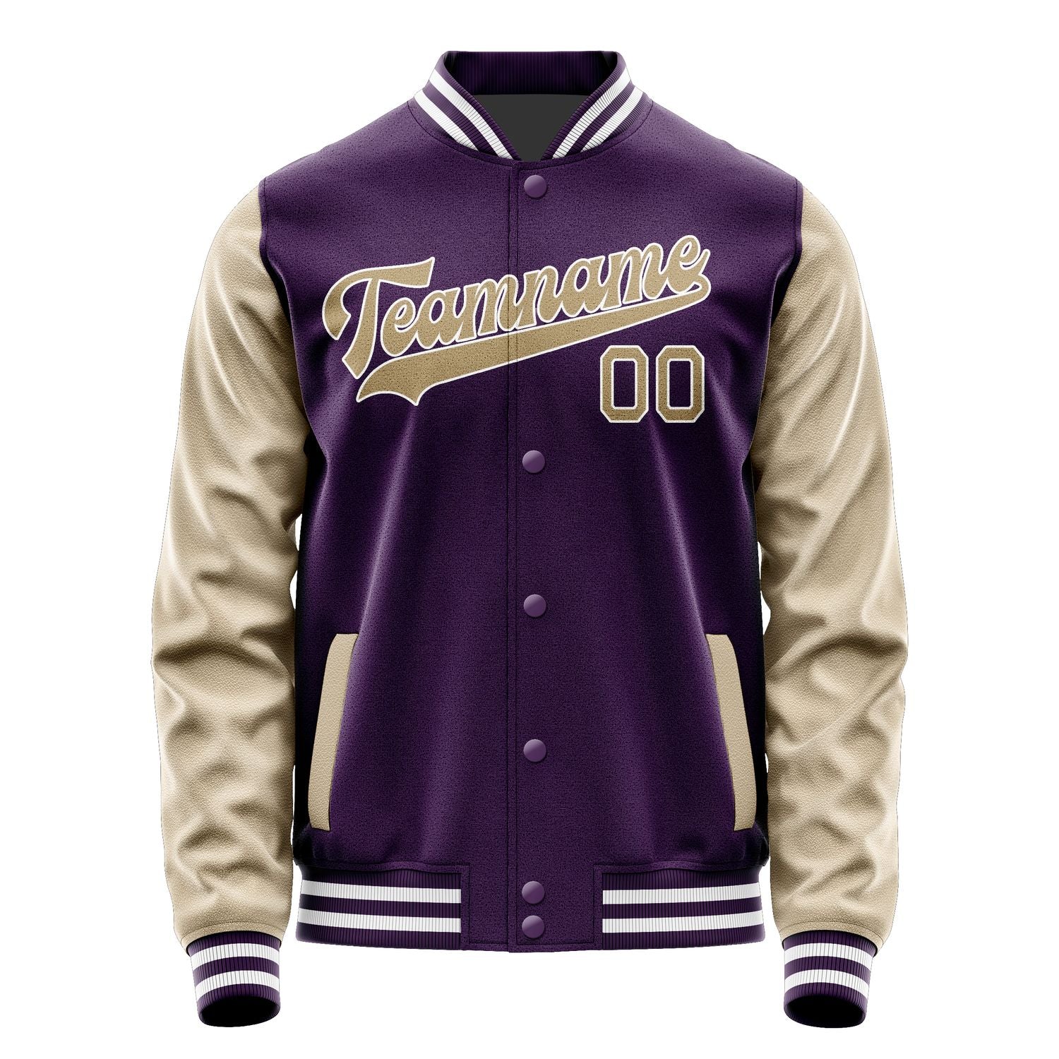 Custom Purple Light Khaki Jacket JA0707250718B31825