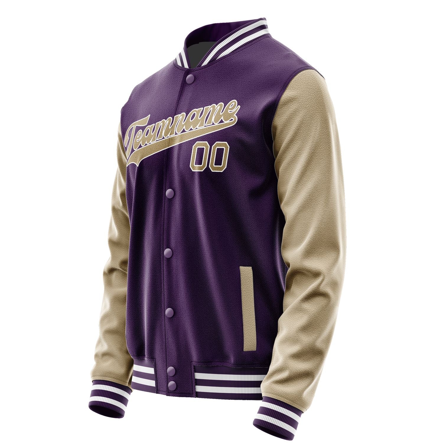 Custom Purple Light Khaki Jacket JA0707250718B31825