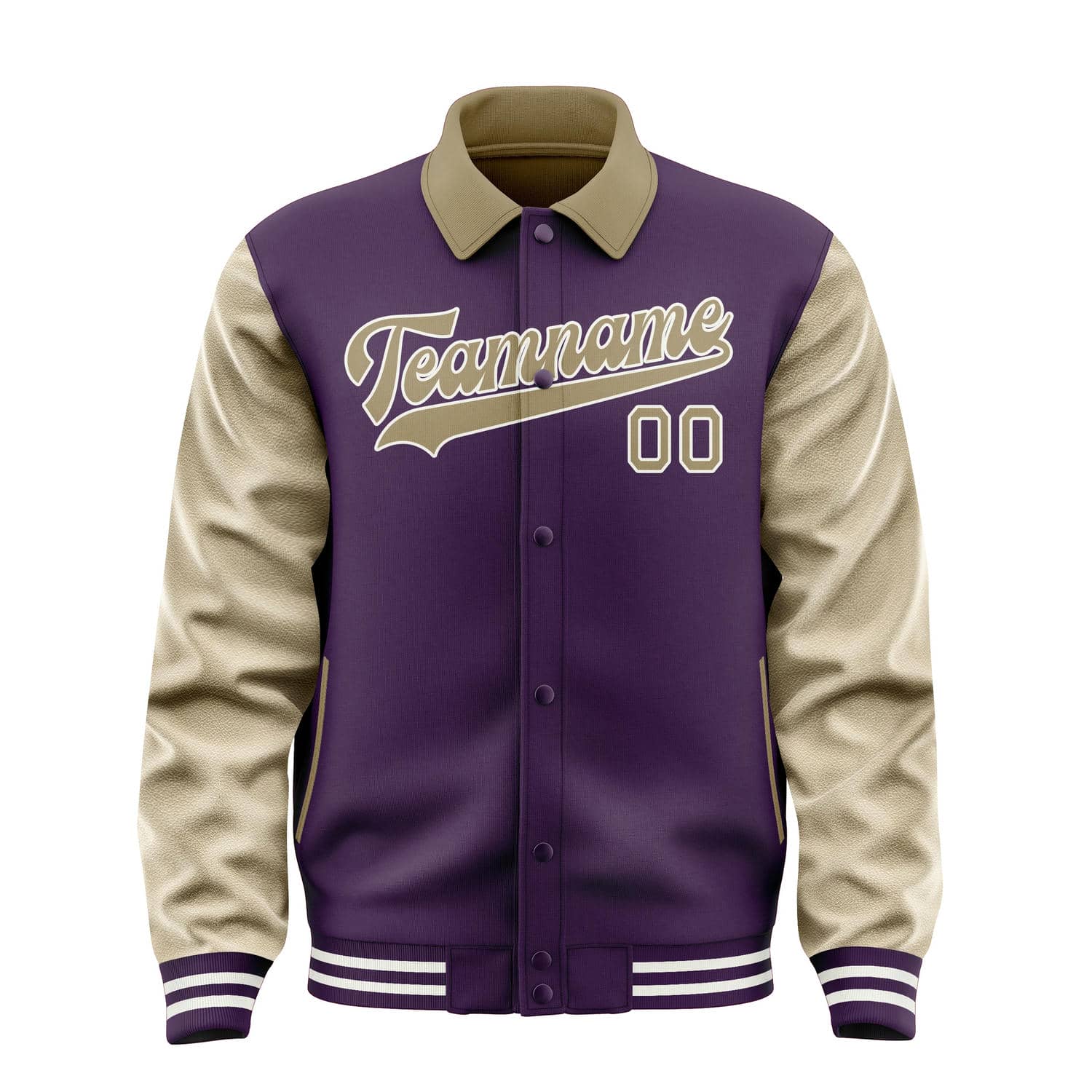 Custom Purple Light Khaki Jacket