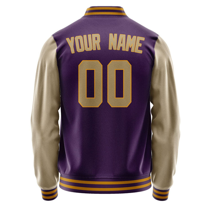 Custom Purple Light Khaki Jacket JA0707250719B31925