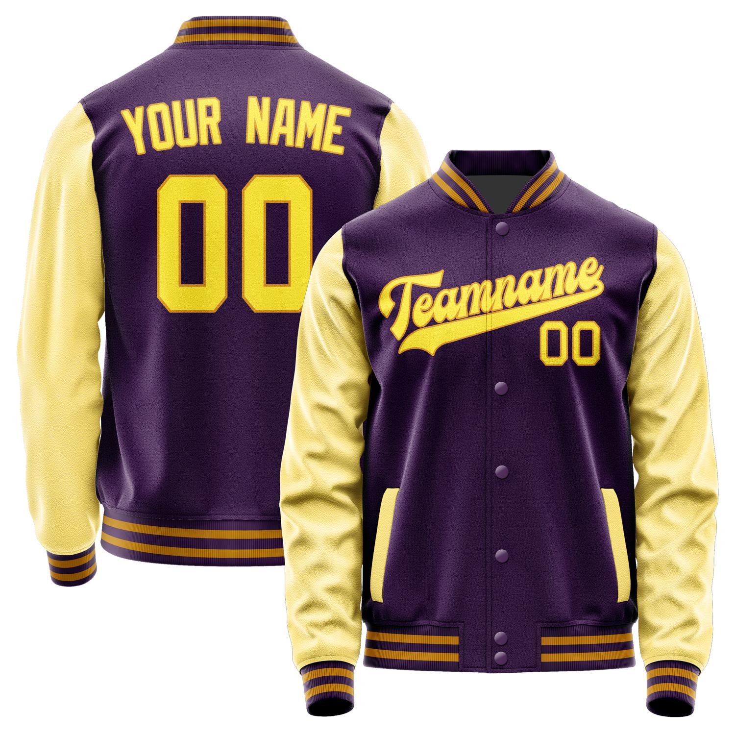Custom Purple Light Yellow Jacket JA0707260719B31926