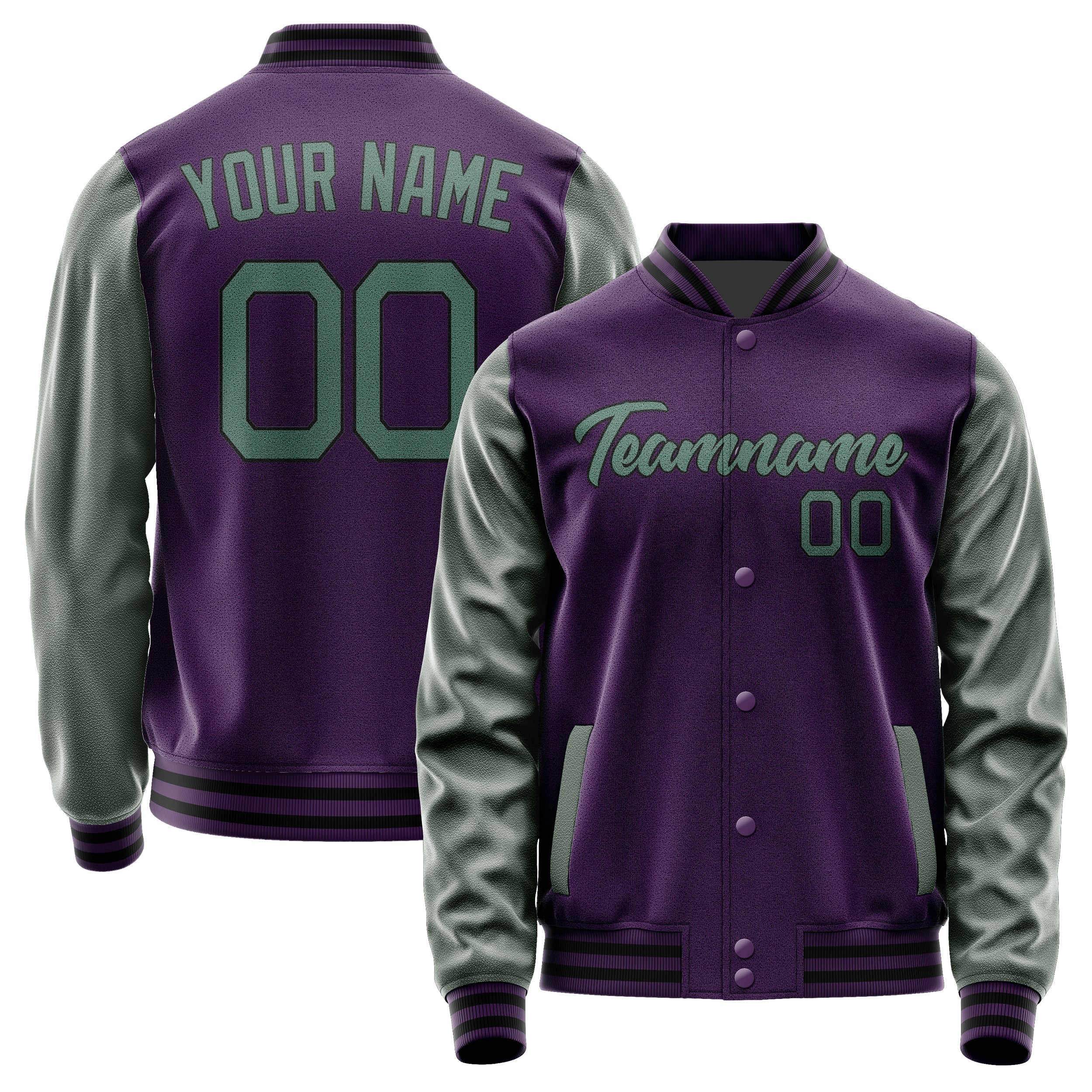 Custom Purple Blue Green Jacket JA0707270717B21727
