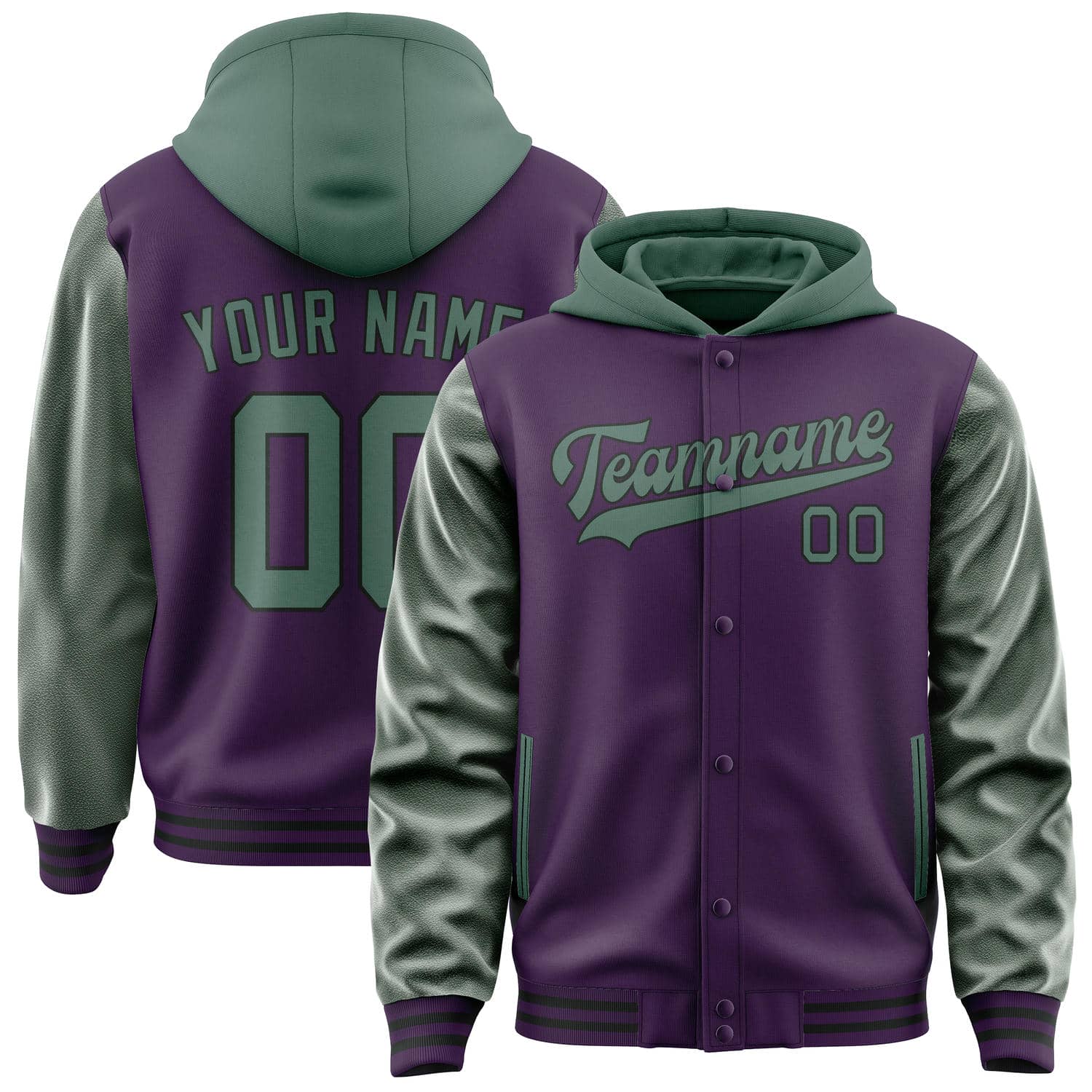 Custom Purple Blue Green Jacket