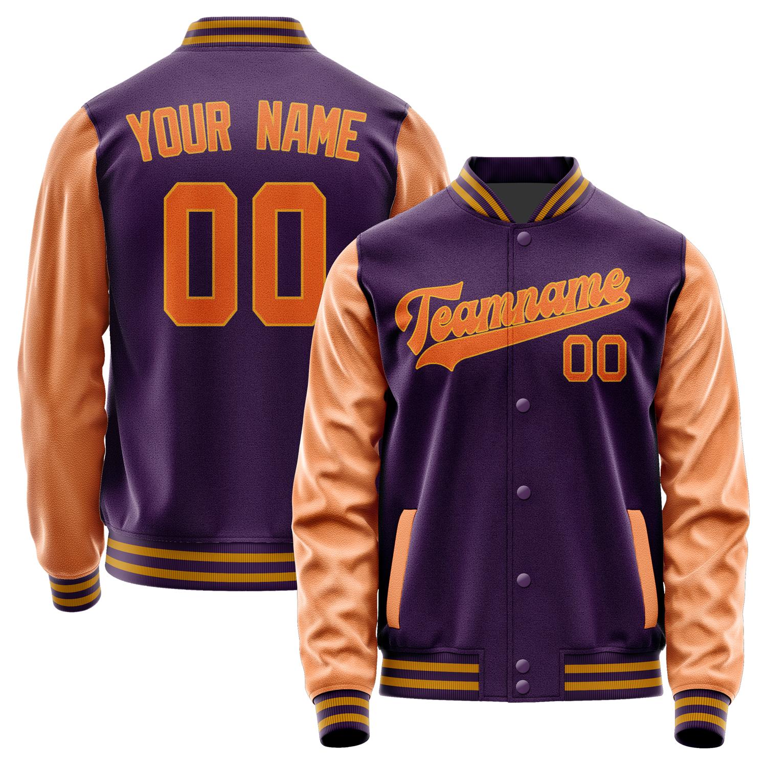 Custom Purple Orange Jacket JA0707280719B31928