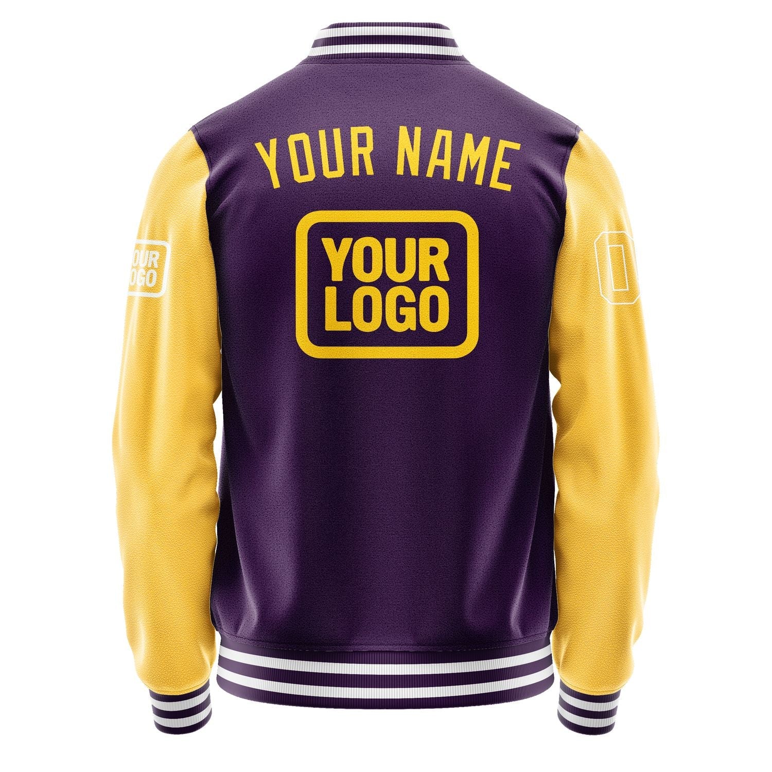 Custom Purple Gold Jacket JA070730071818303018