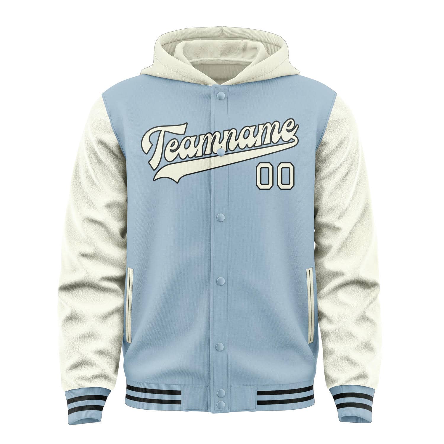 Custom Light Blue Cream Jacket
