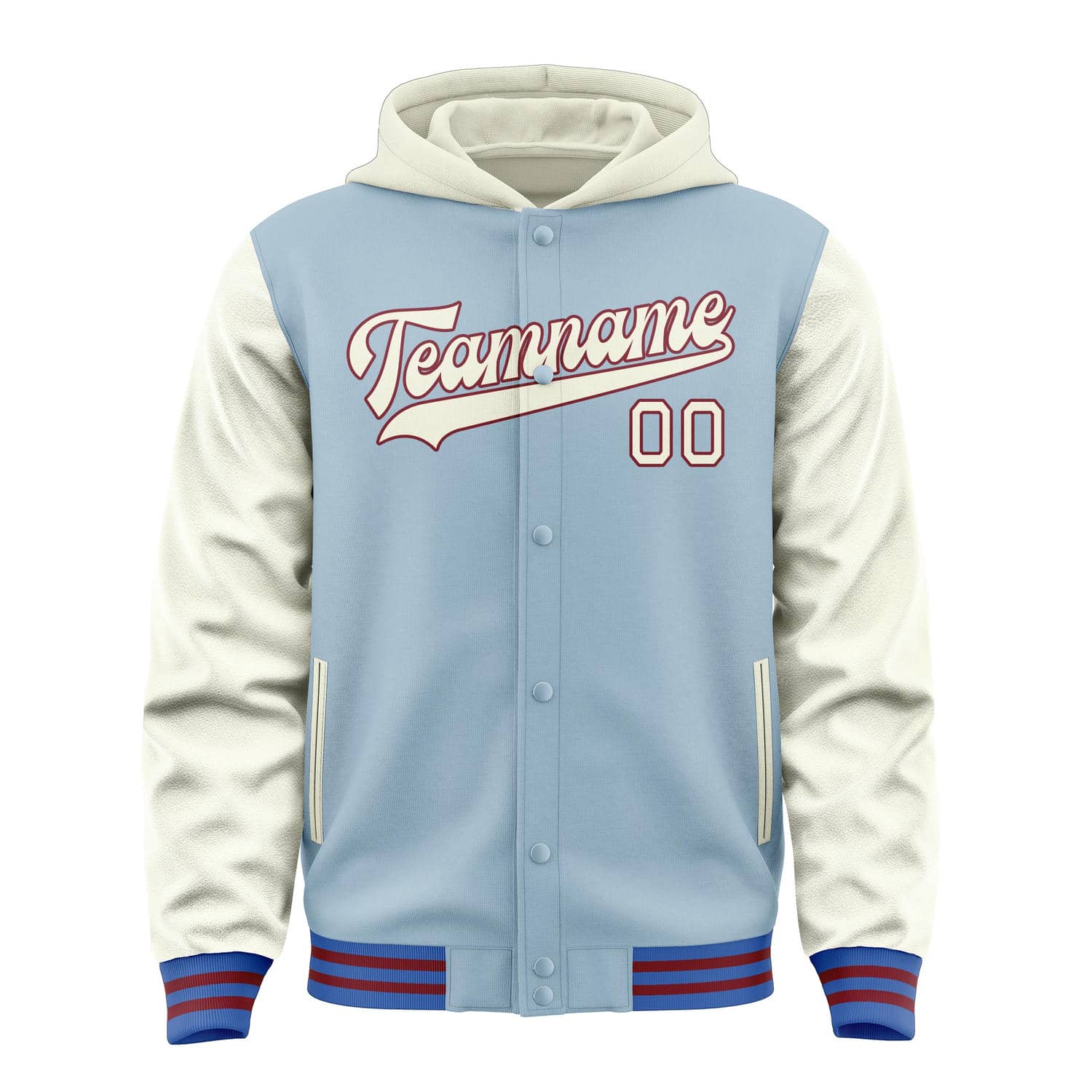 Custom Light Blue Cream Jacket
