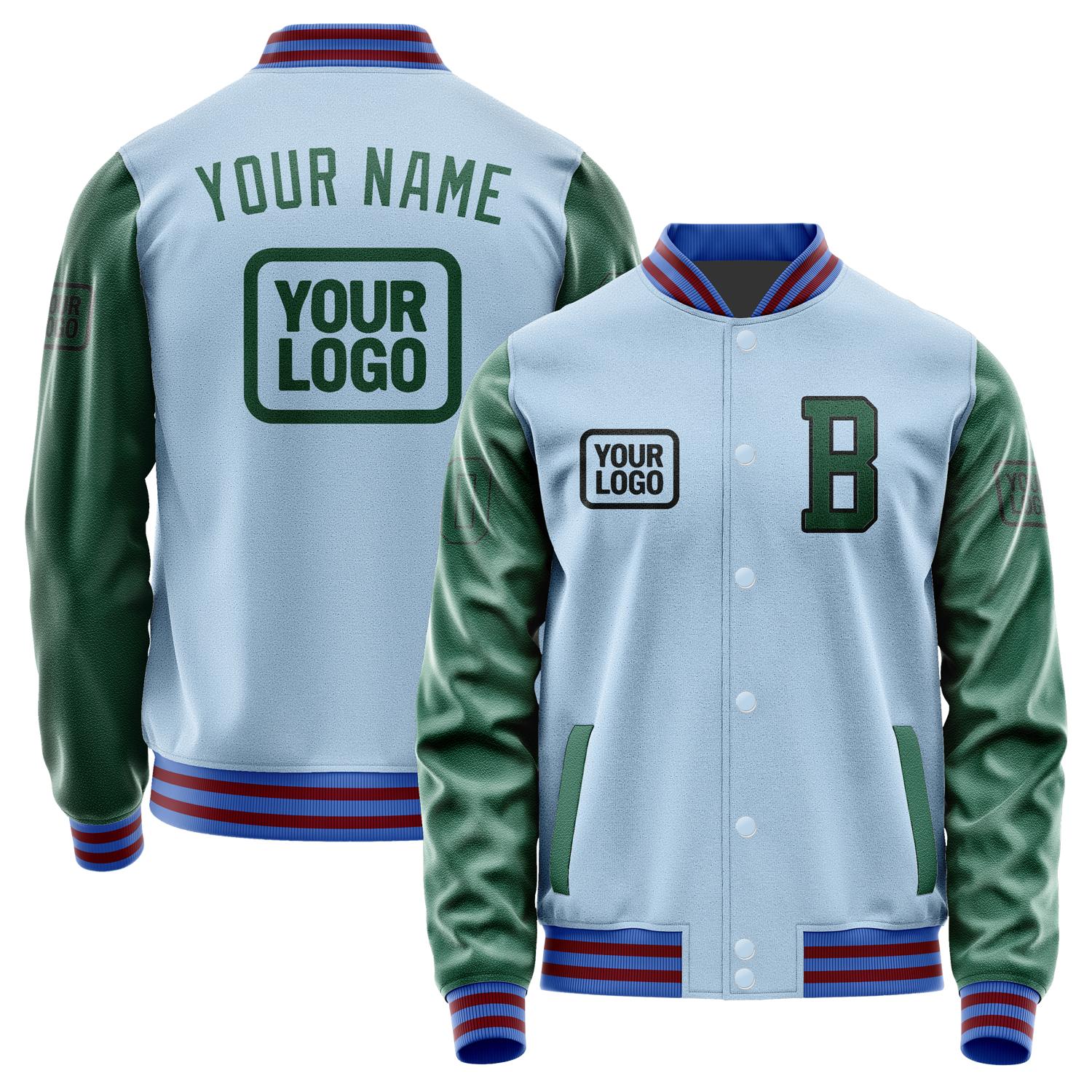 Custom Light Blue Green Jacket JA080805091517050517