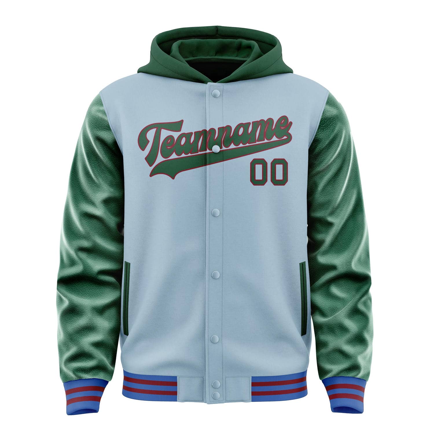 Custom Light Blue Green Jacket