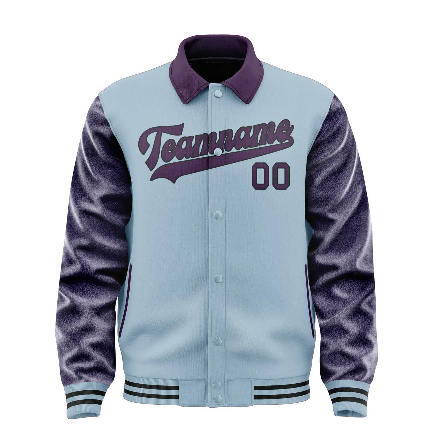 Custom Light Blue Purple Jacket