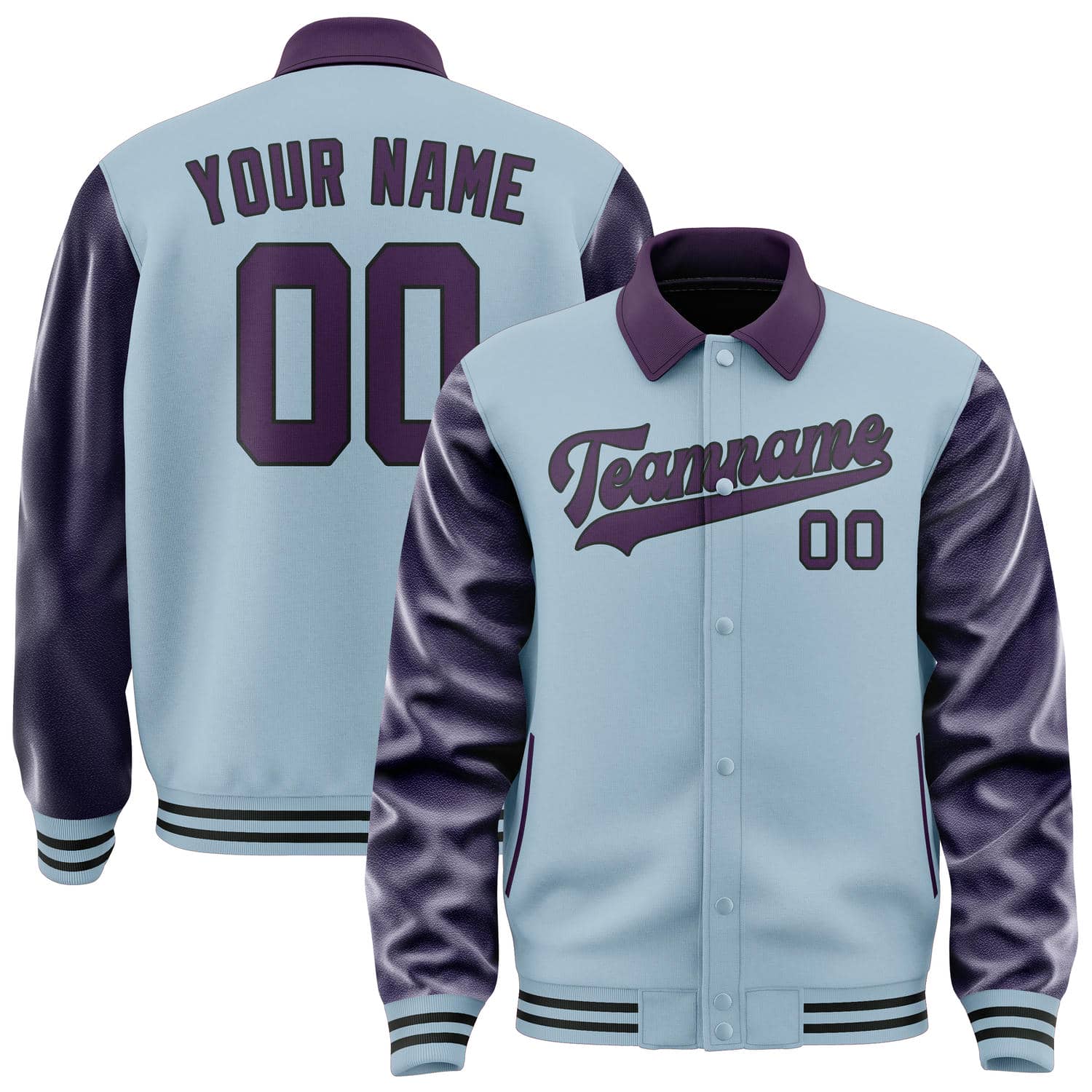 Custom Light Blue Purple Jacket