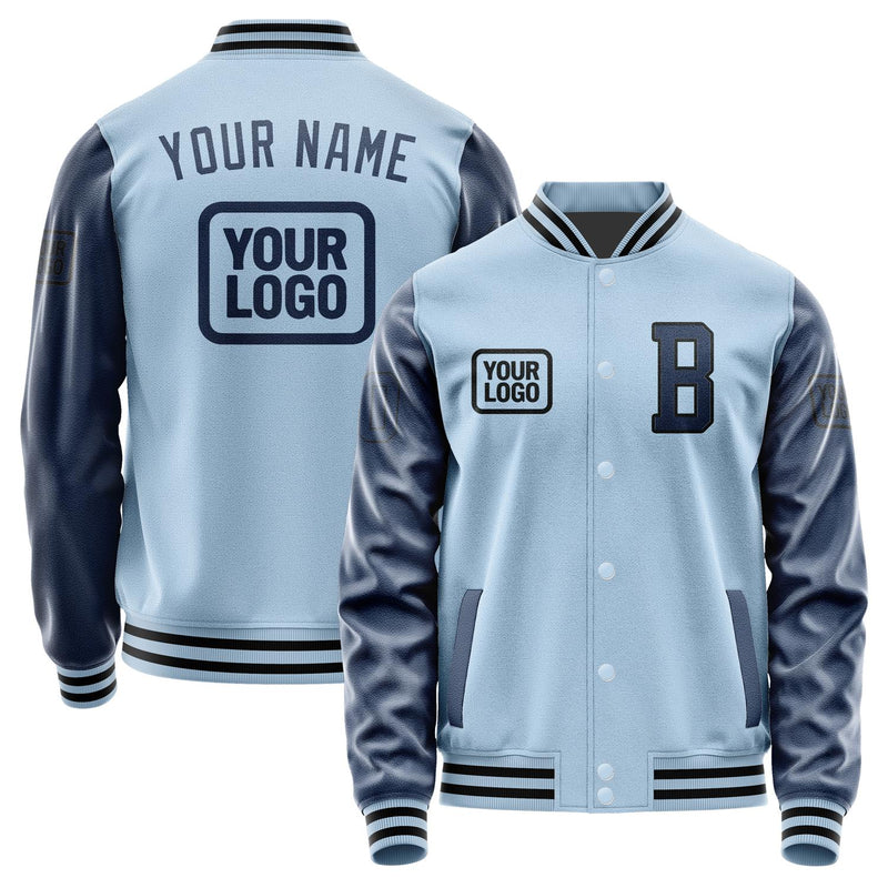 Custom Light Blue Blue Jacket JA080810081717101017