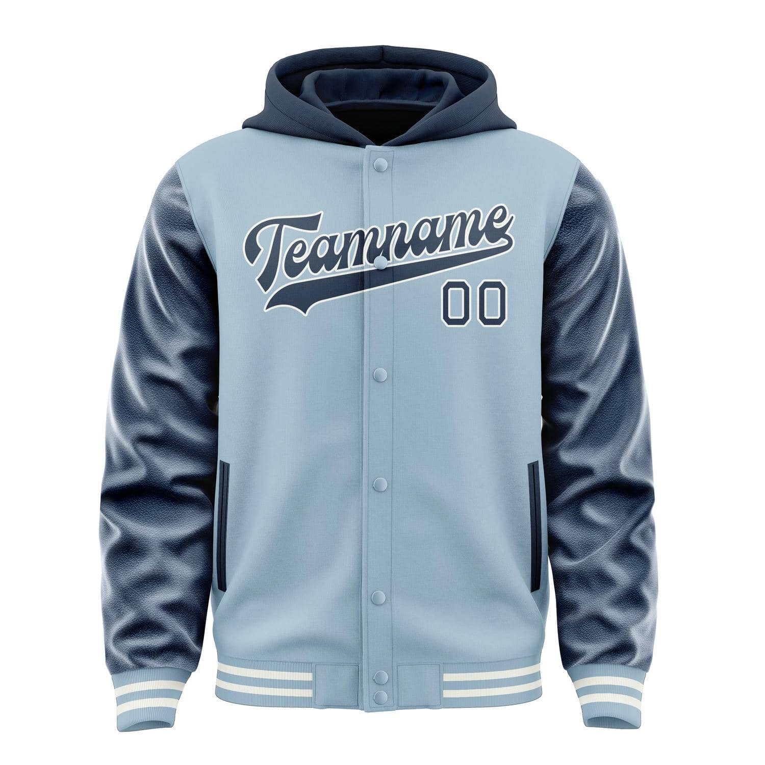Custom Light Blue Blue Jacket