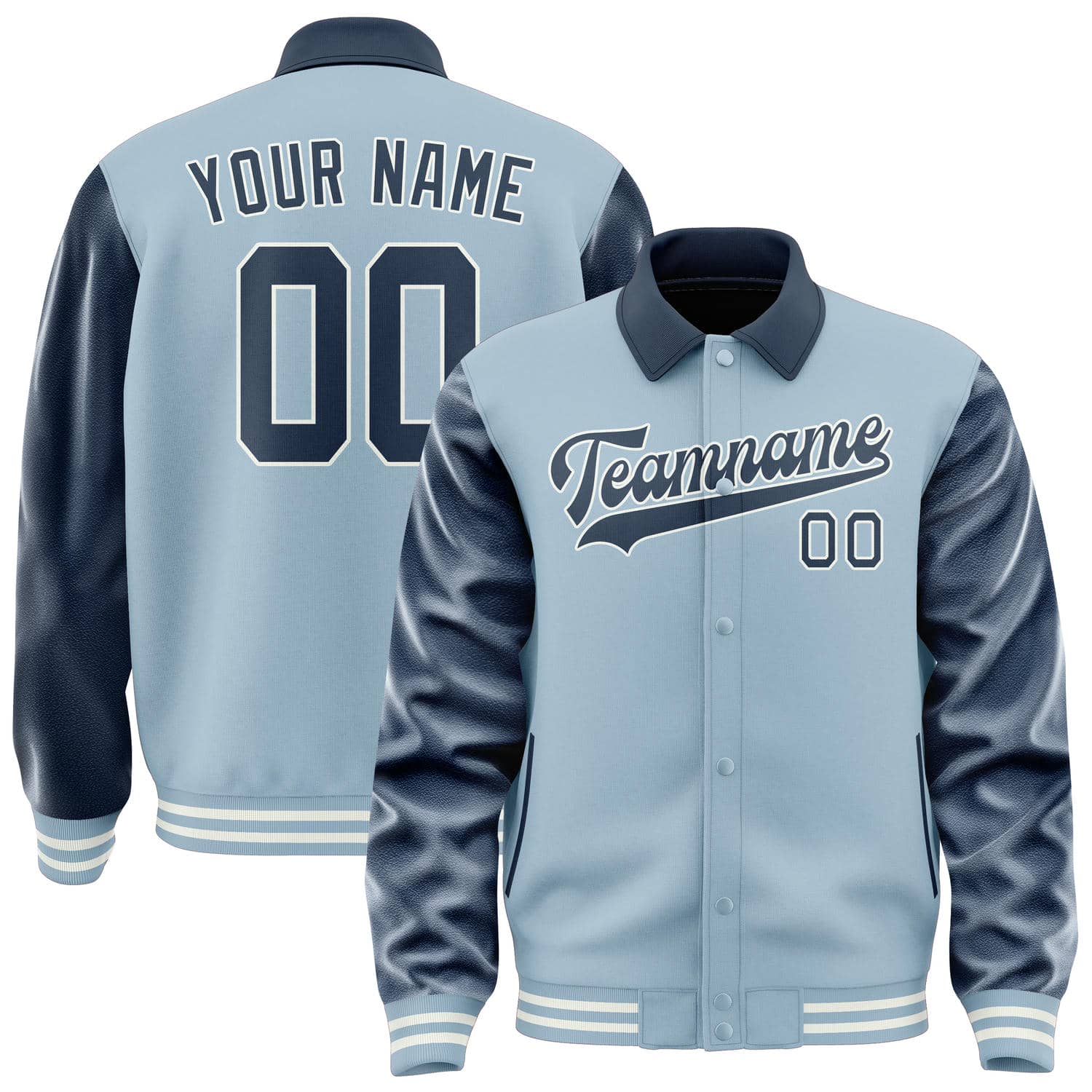 Custom Light Blue Blue Jacket