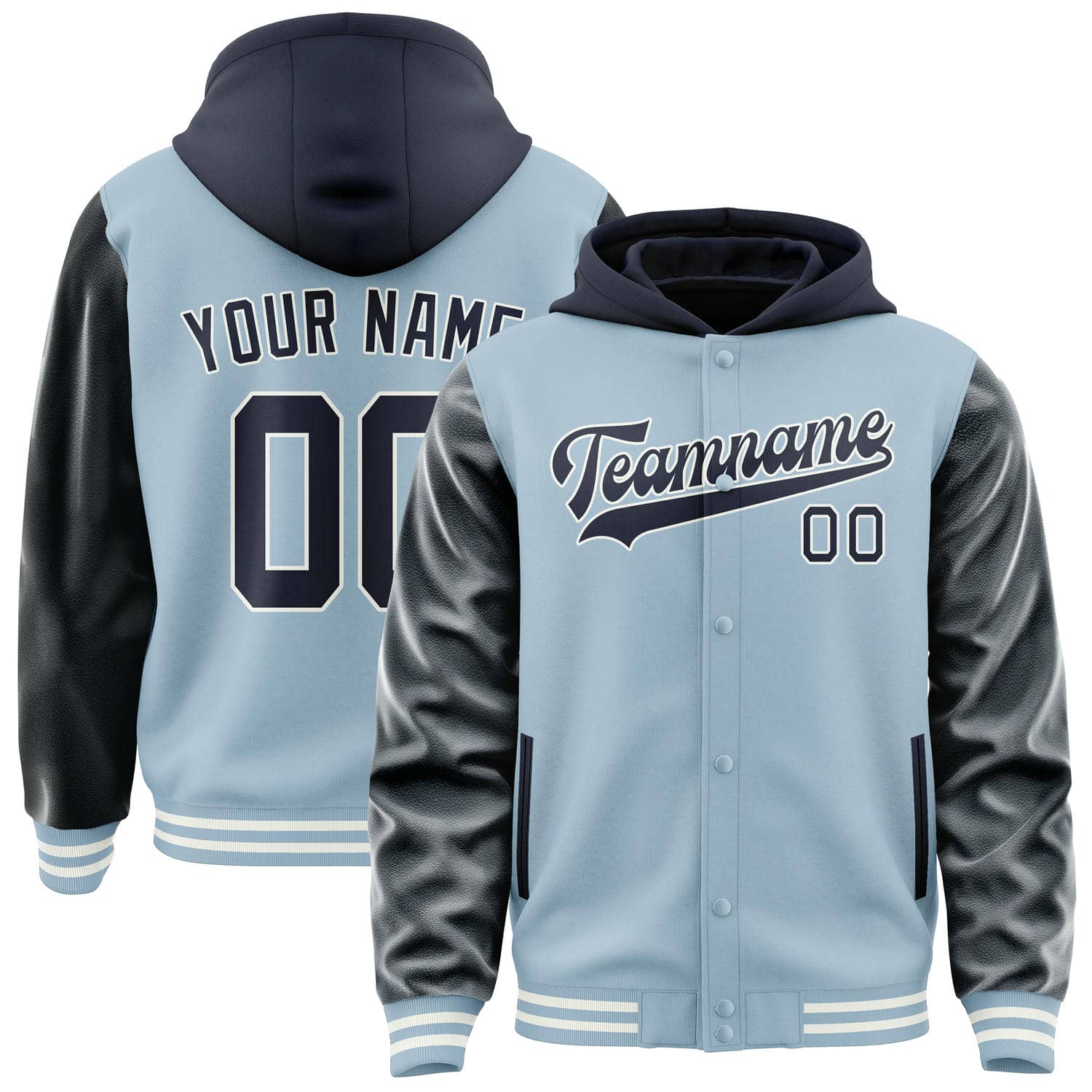 Custom Light Blue Navy Jacket
