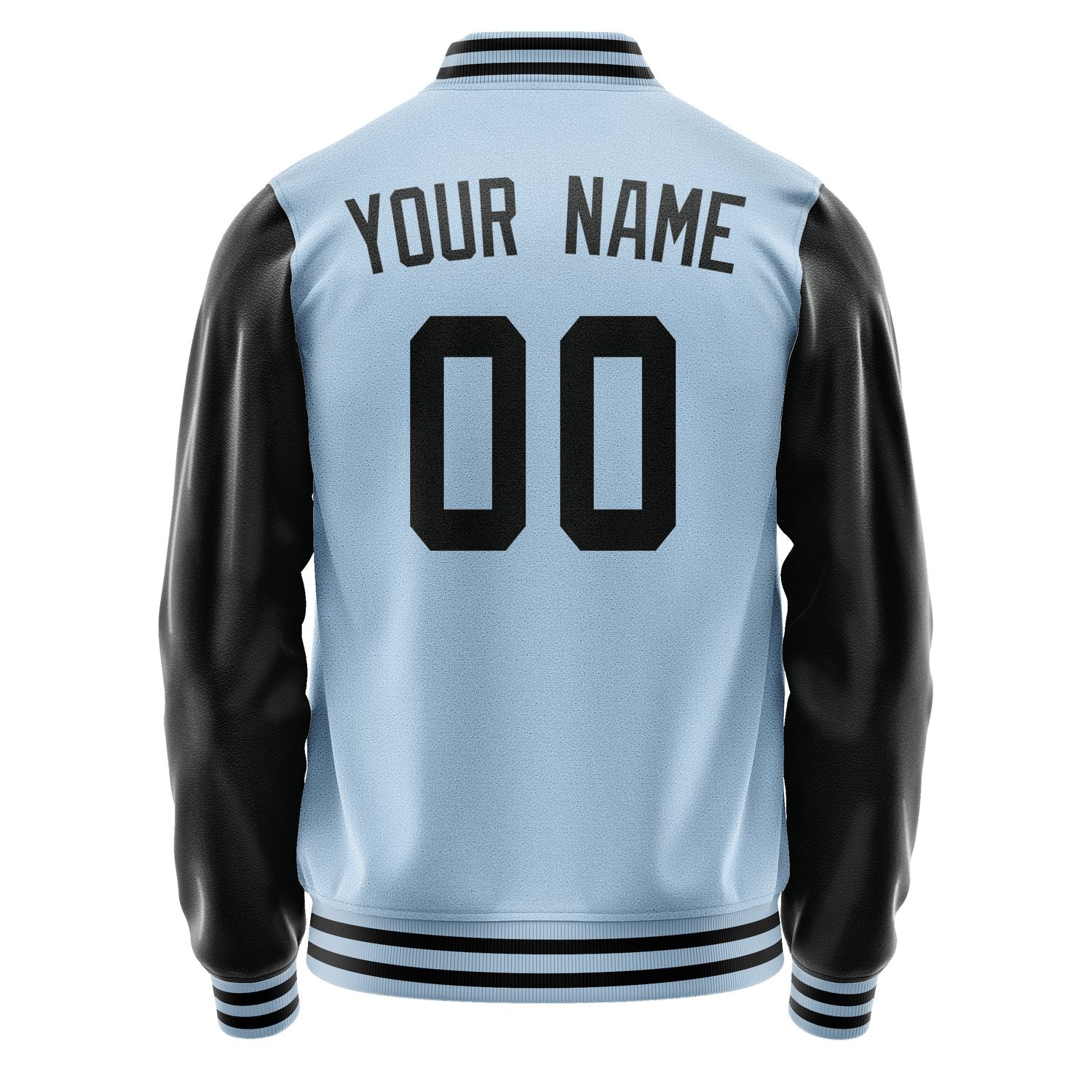 Custom Light Blue Black Jacket JA0808170817B31717