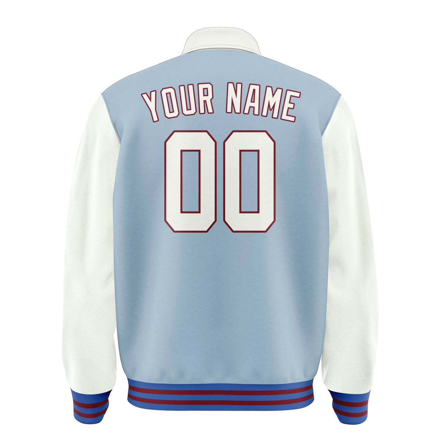 Custom Light Blue White Jacket