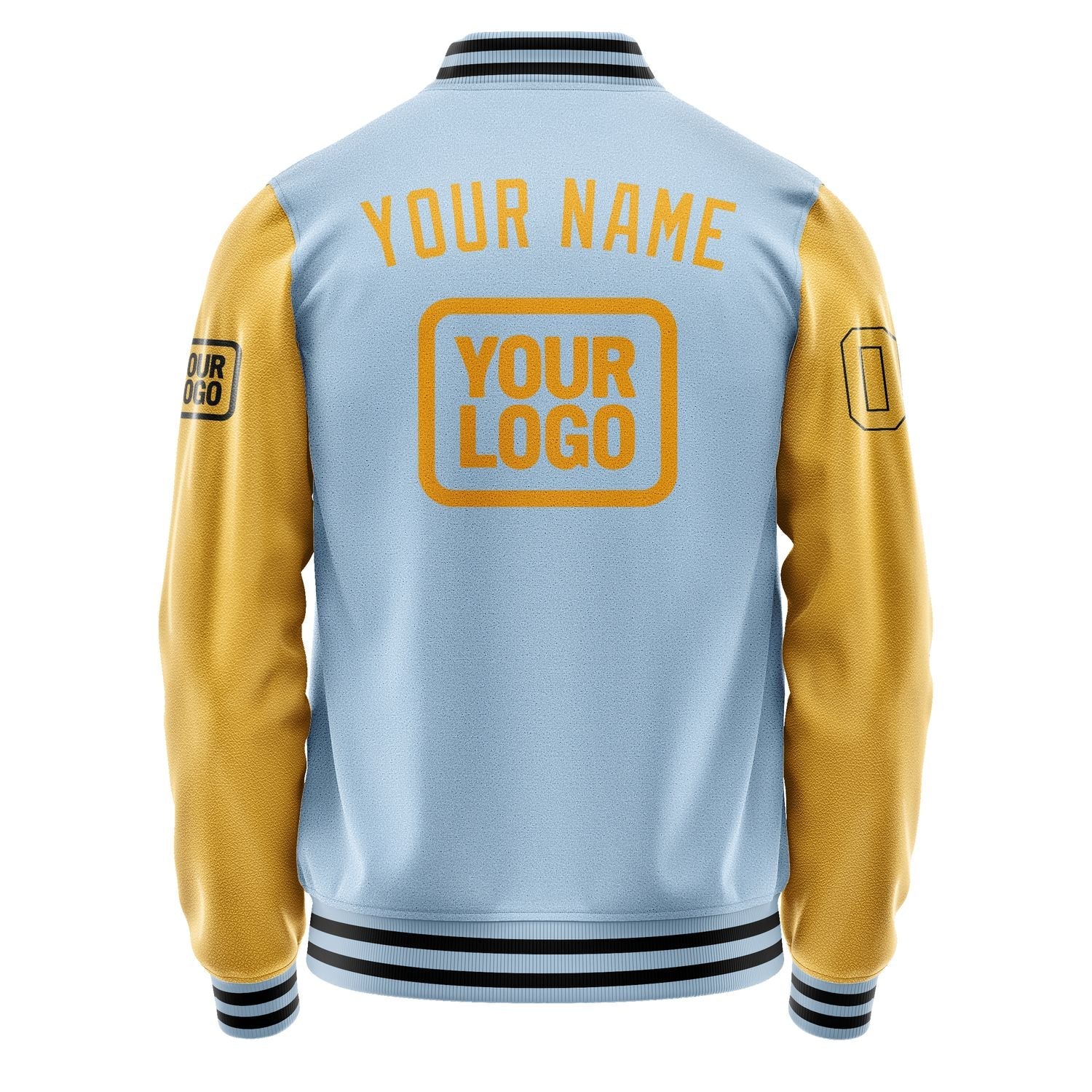 Custom Light Blue Yellow Jacket JA080819081717191917