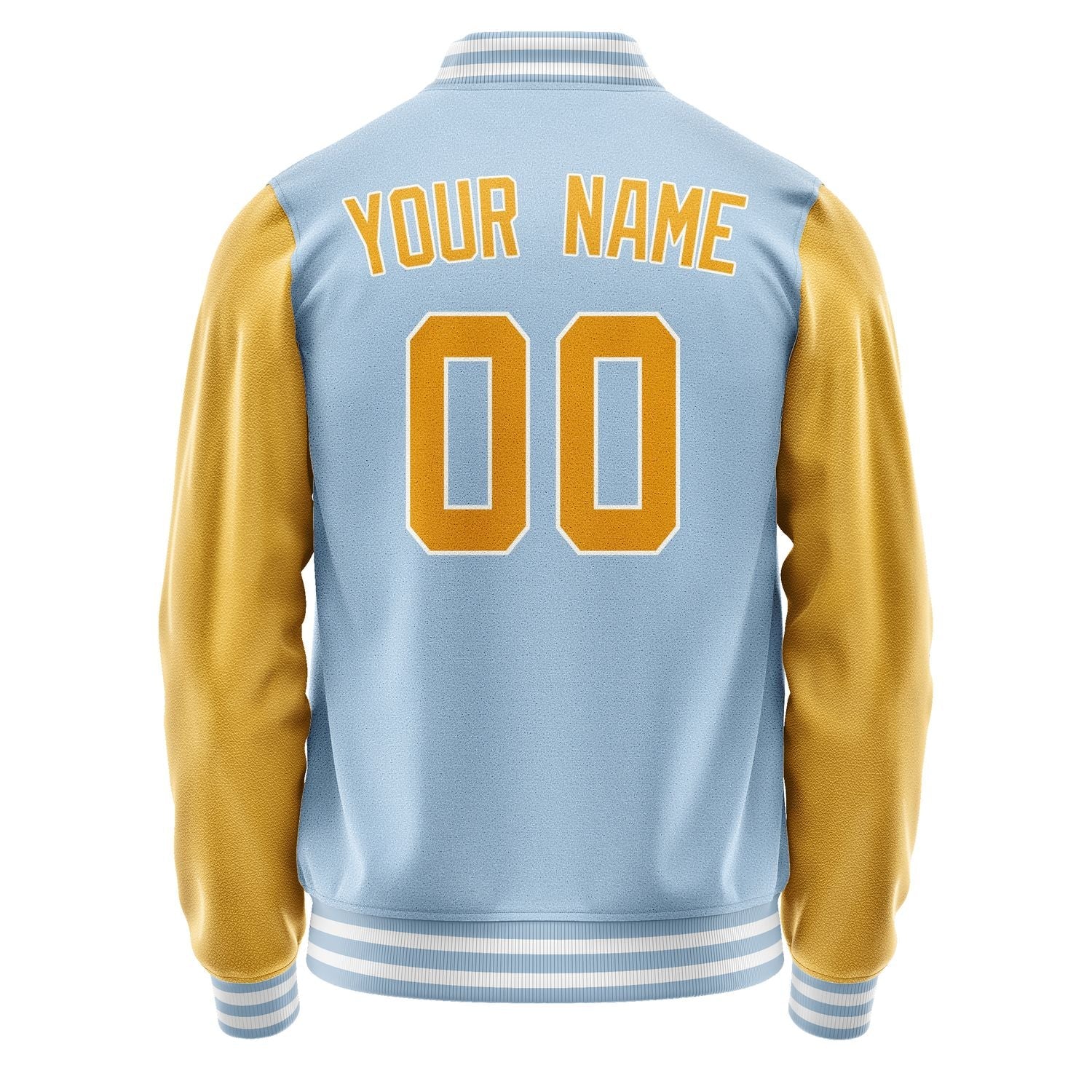 Custom Light Blue Yellow Jacket JA0808190818B31819