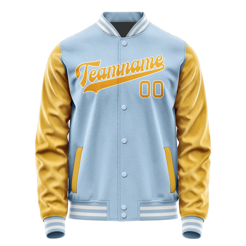 Custom Light Blue Yellow Jacket JA0808190818B31819