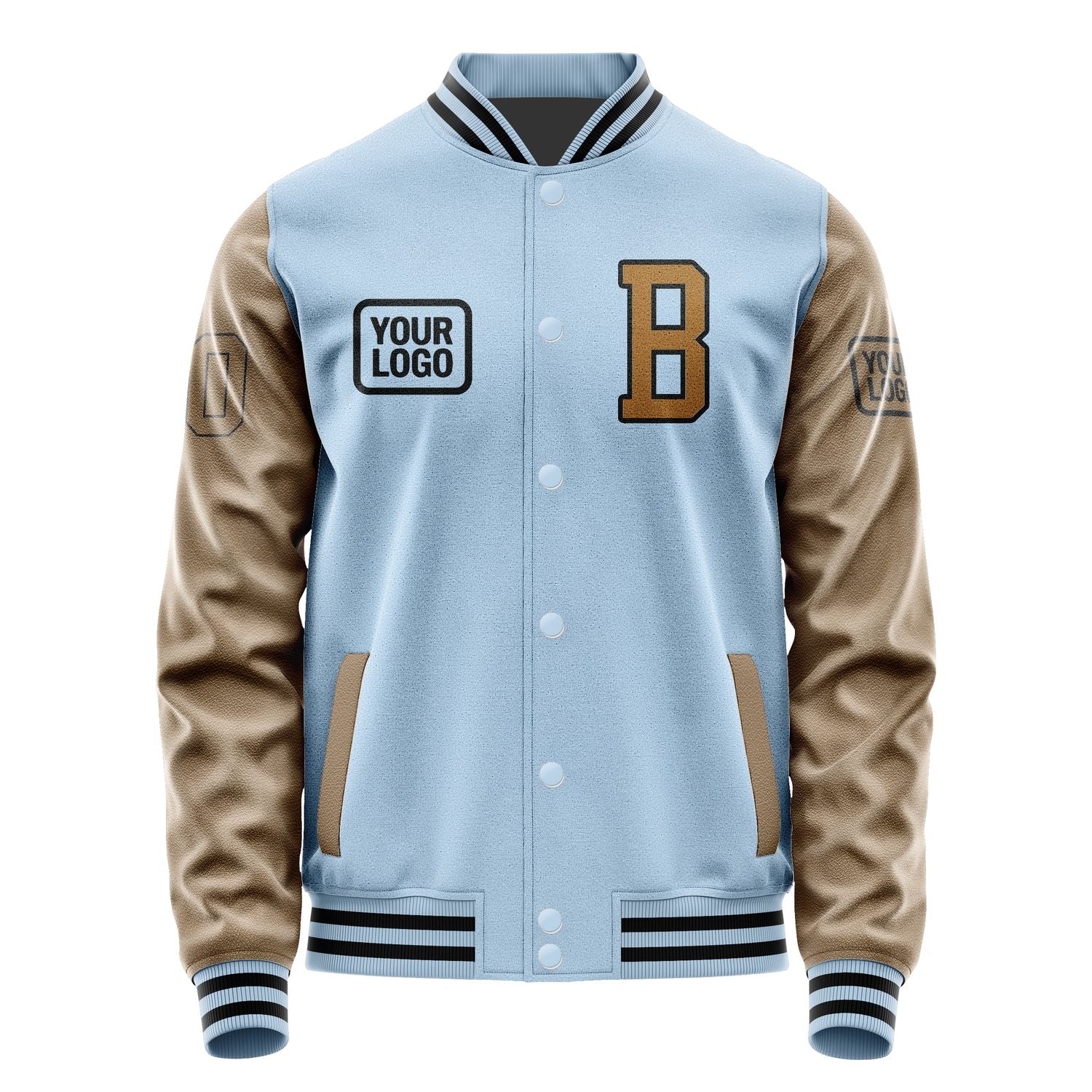 Custom Light Blue Khaki Jacket JA080822081717222217
