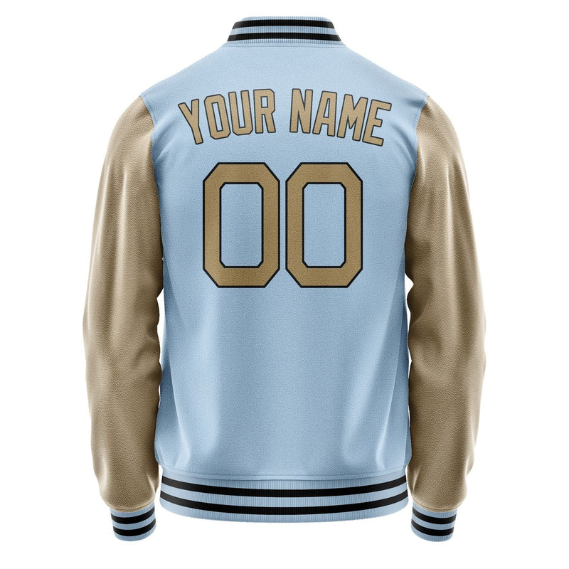 Custom Light Blue Light Khaki Jacket JA0808250817B21725