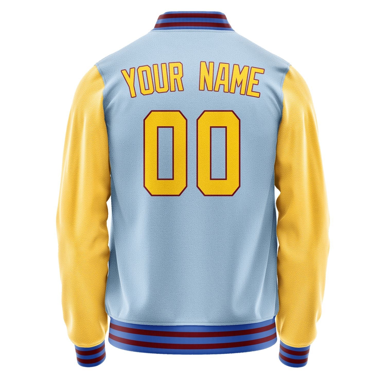 Custom Light Blue Gold Jacket JA0808300915B31530