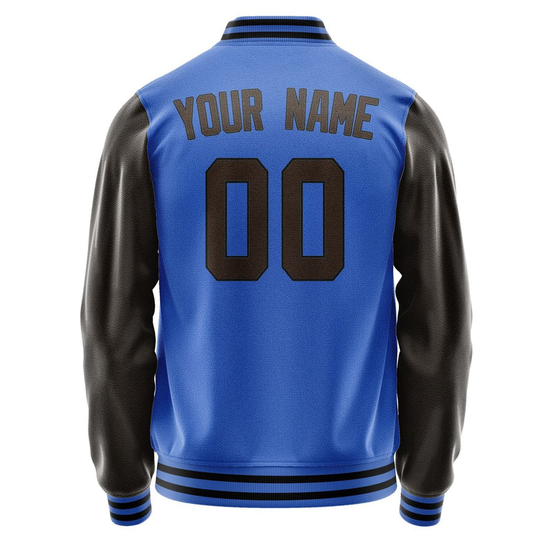 Custom Sky Blue Brown Jacket JA0909010917B31701