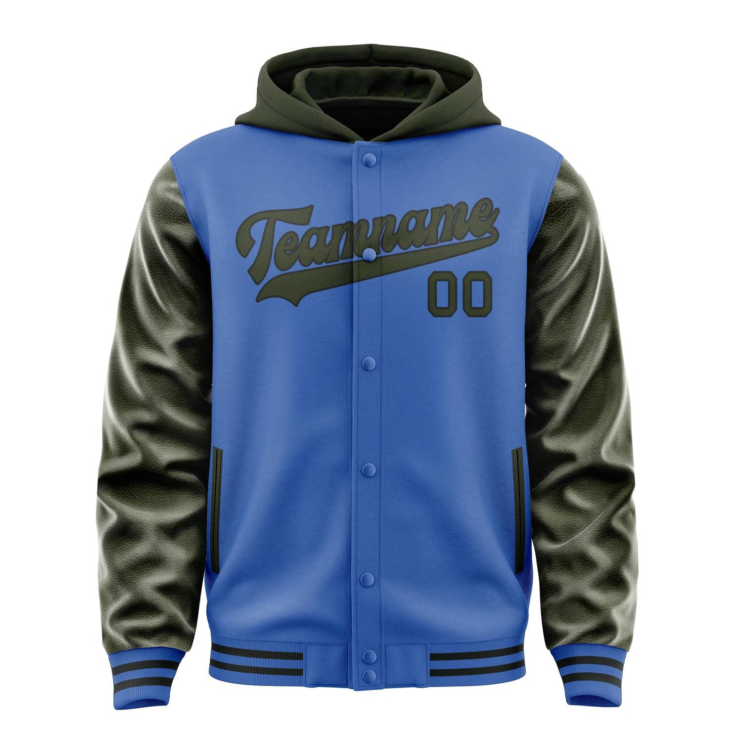 Custom Sky Blue Olive Jacket