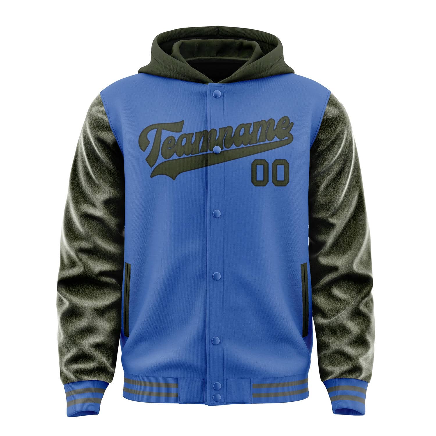 Custom Sky Blue Olive Jacket