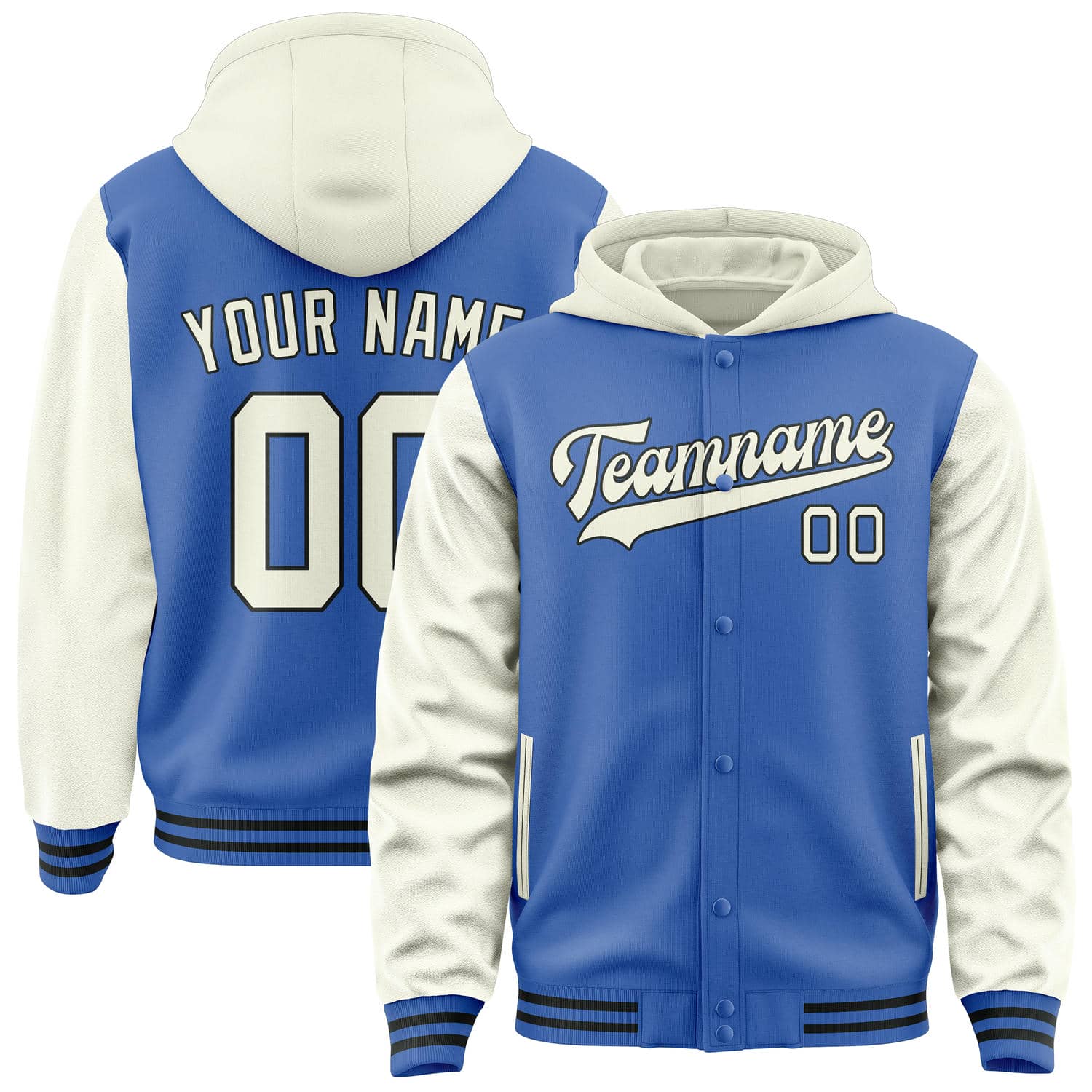 Custom Sky Blue Cream Jacket