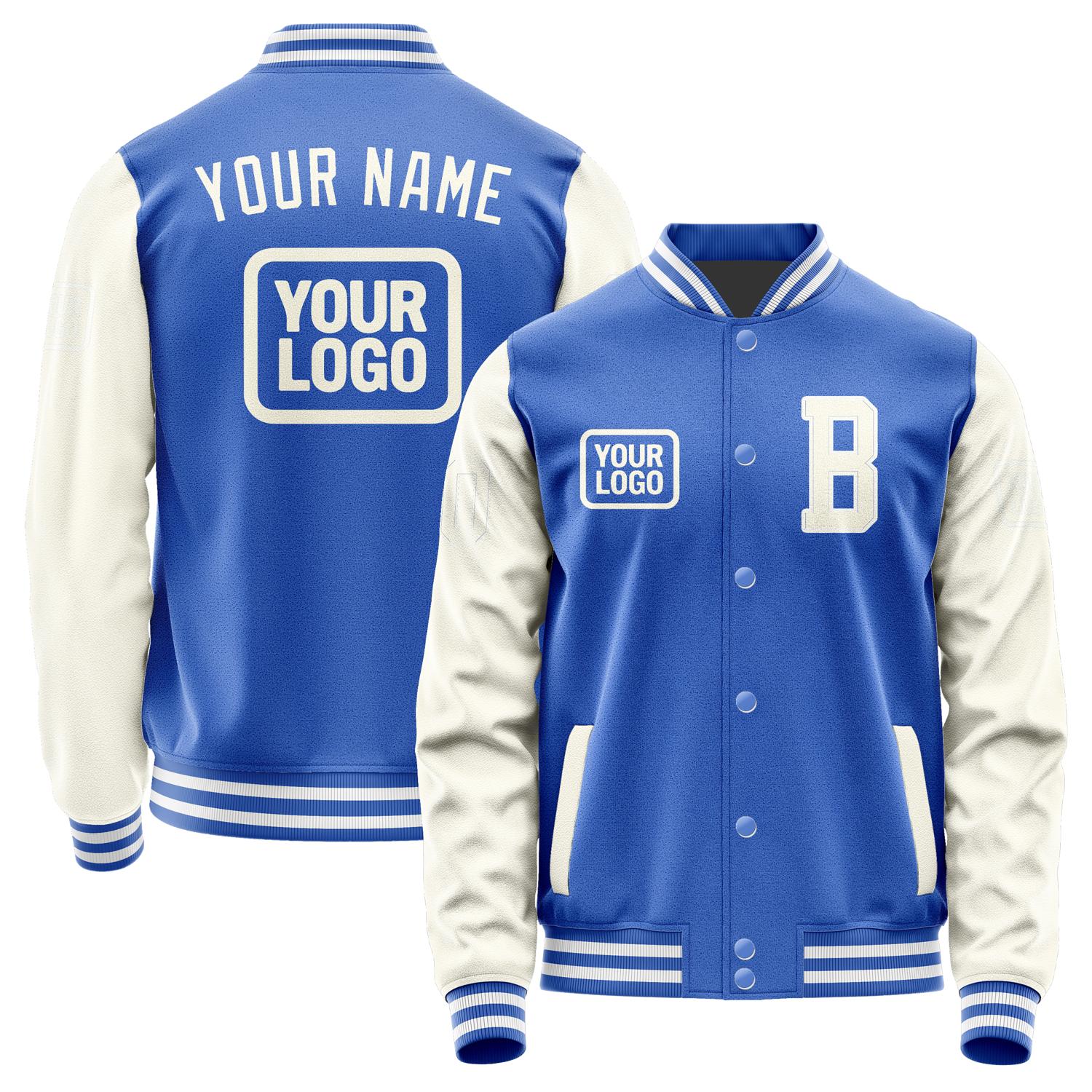 Custom Sky Blue Cream Jacket JA090903091818030318