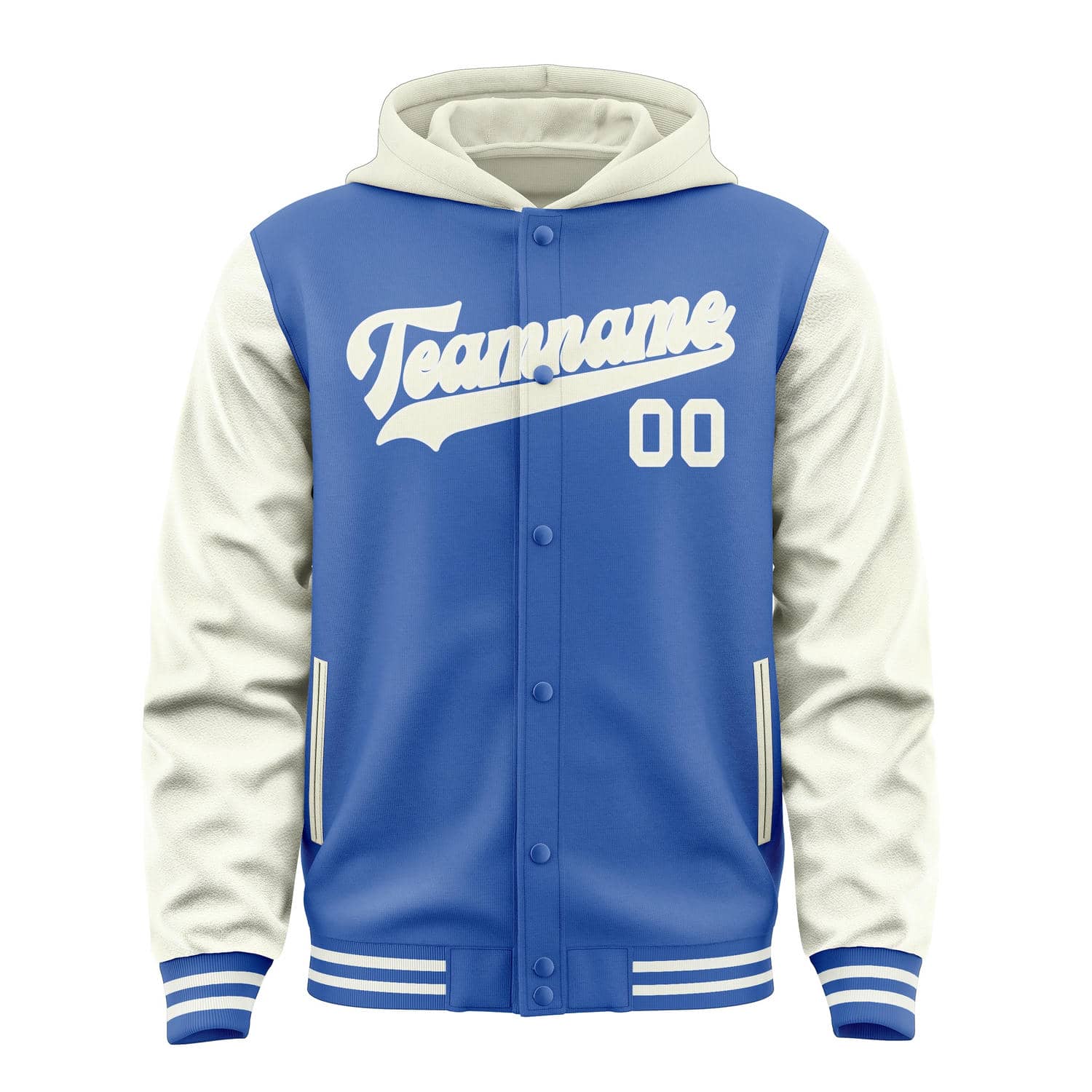 Custom Sky Blue Cream Jacket