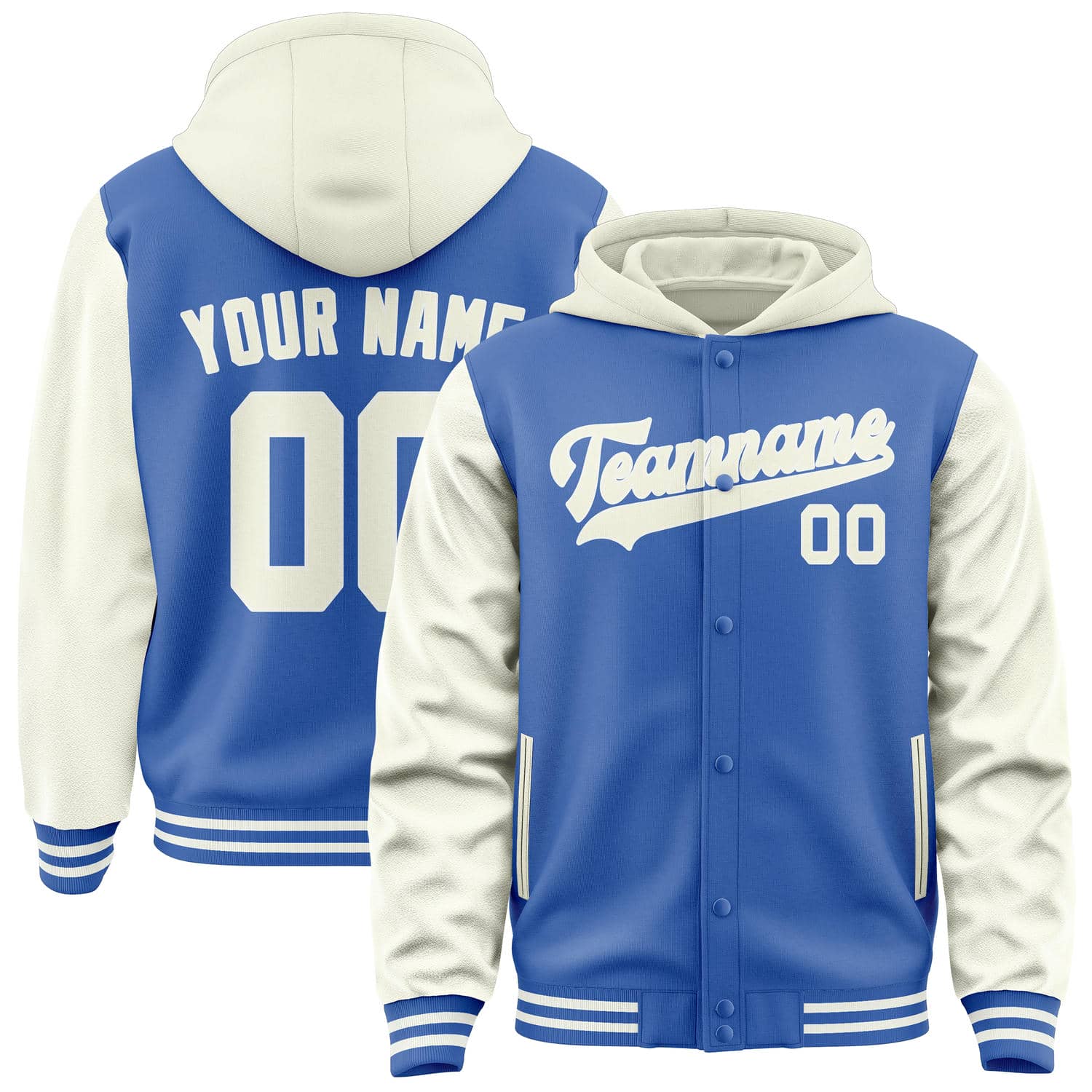 Custom Sky Blue Cream Jacket